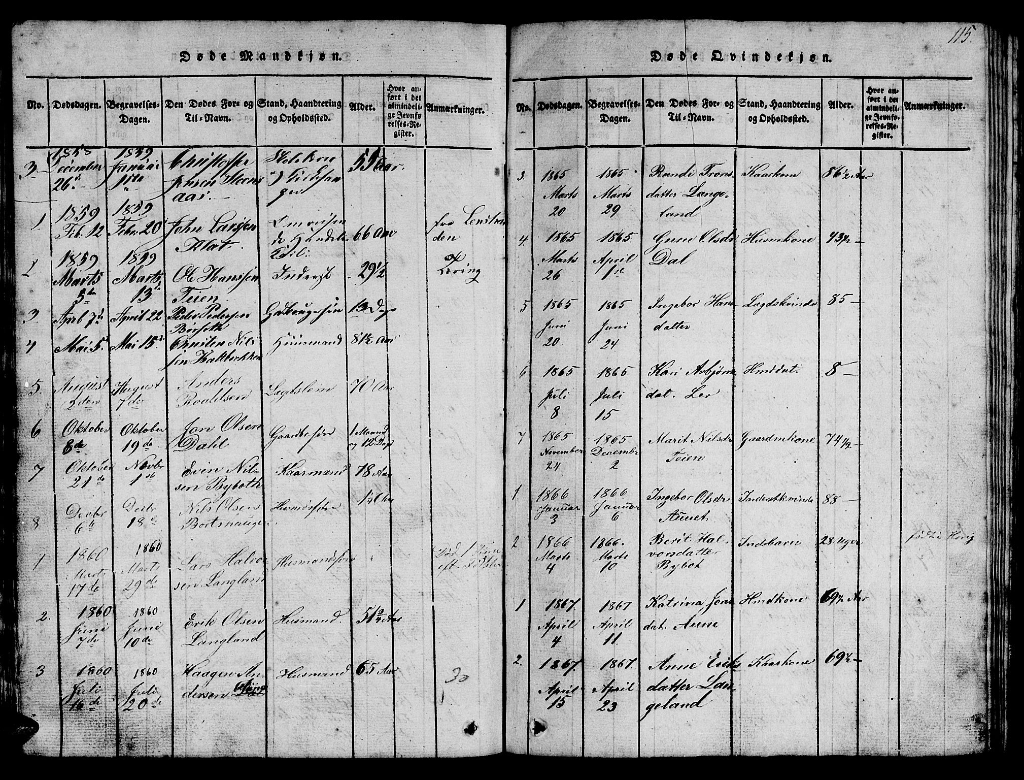 Ministerialprotokoller, klokkerbøker og fødselsregistre - Sør-Trøndelag, SAT/A-1456/693/L1121: Klokkerbok nr. 693C02, 1816-1869, s. 115