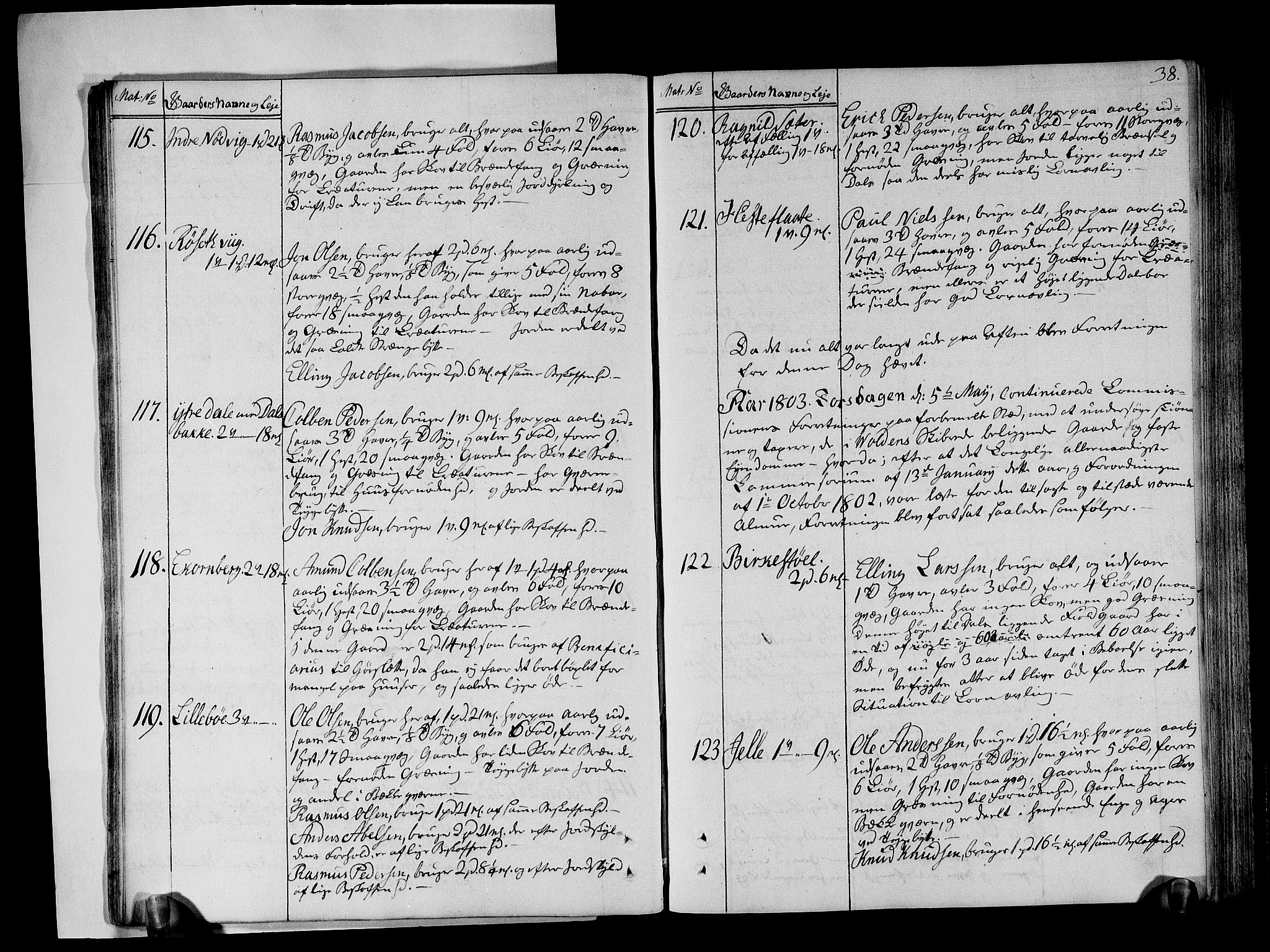 Rentekammeret inntil 1814, Realistisk ordnet avdeling, AV/RA-EA-4070/N/Ne/Nea/L0122: Sunnmøre fogderi. Deliberasjonsprotokoll, 1803, s. 41