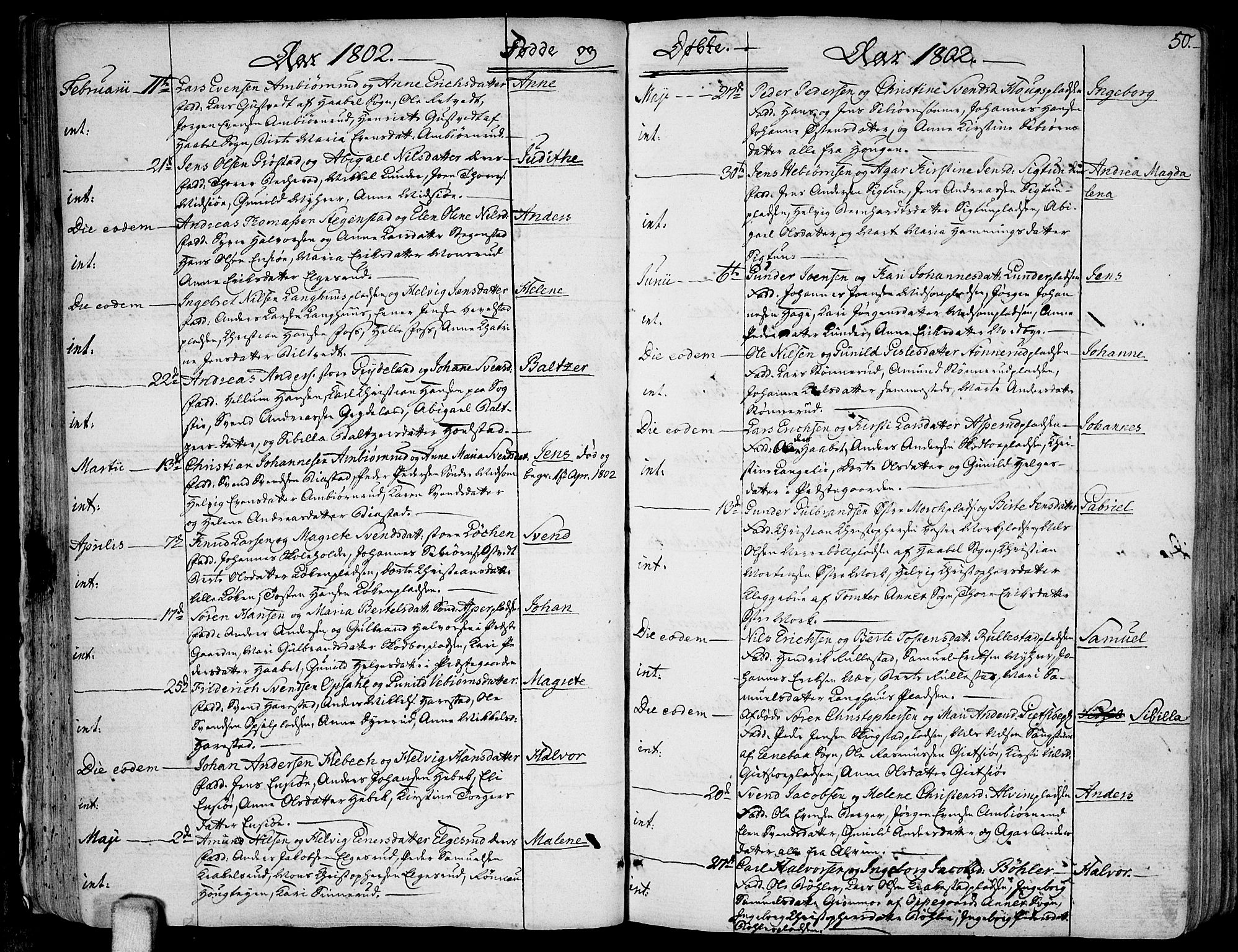 Kråkstad prestekontor Kirkebøker, SAO/A-10125a/F/Fa/L0002: Ministerialbok nr. I 2, 1786-1814, s. 50