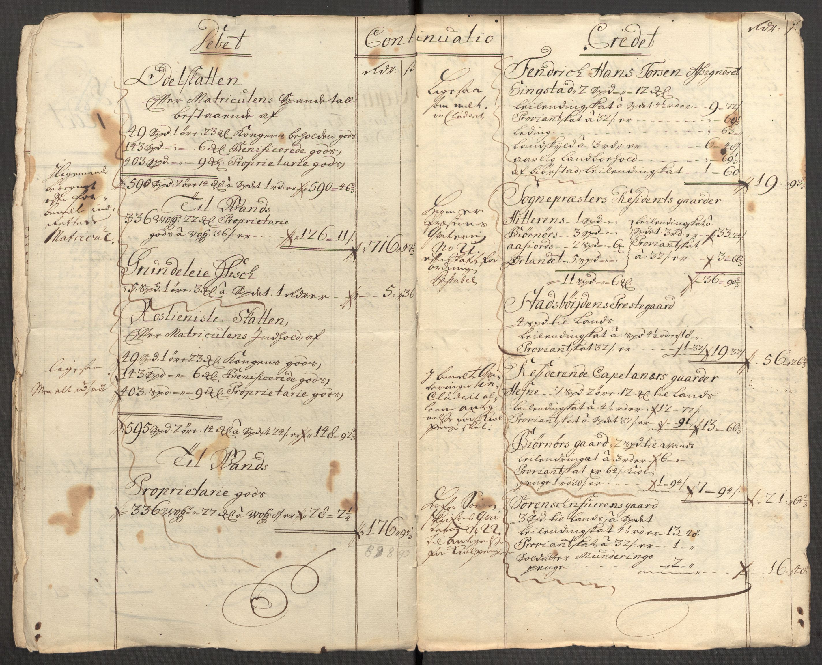 Rentekammeret inntil 1814, Reviderte regnskaper, Fogderegnskap, RA/EA-4092/R57/L3858: Fogderegnskap Fosen, 1708-1709, s. 209