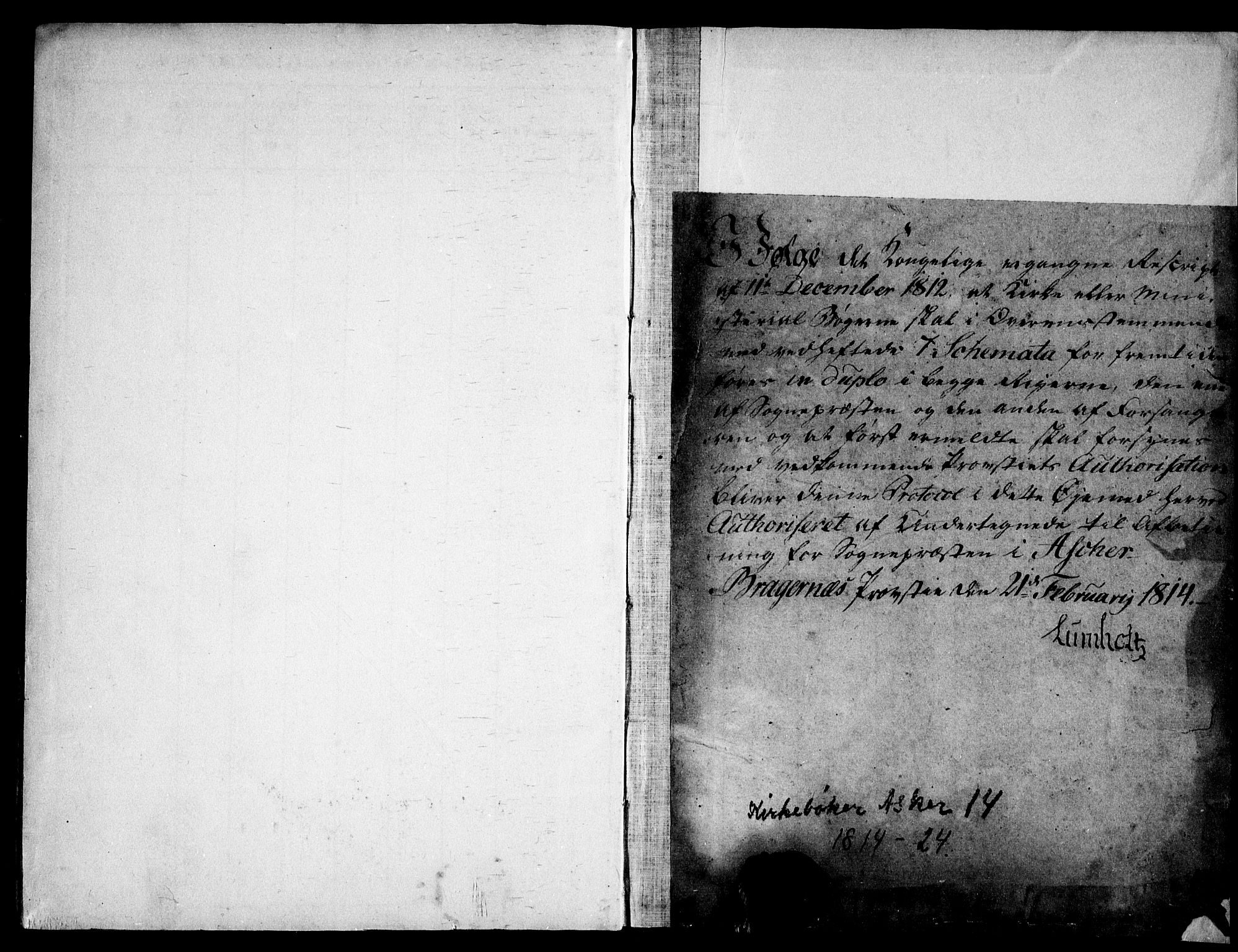 Asker prestekontor Kirkebøker, SAO/A-10256a/F/Fa/L0006: Ministerialbok nr. I 6, 1814-1824