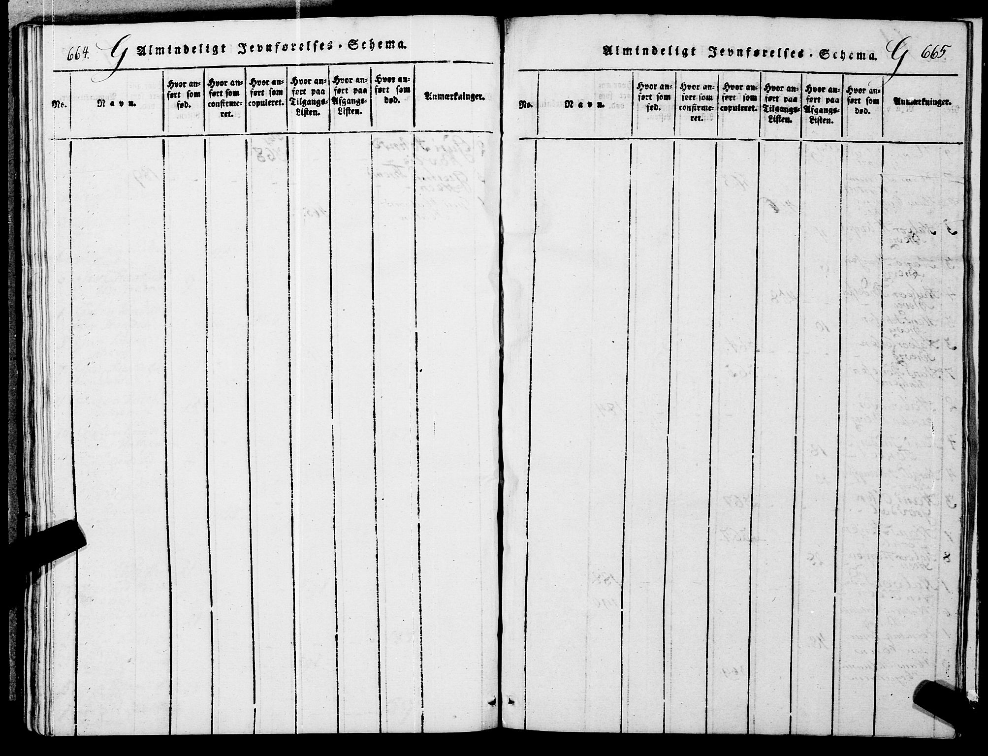 Ministerialprotokoller, klokkerbøker og fødselsregistre - Møre og Romsdal, AV/SAT-A-1454/545/L0585: Ministerialbok nr. 545A01, 1818-1853, s. 664-665