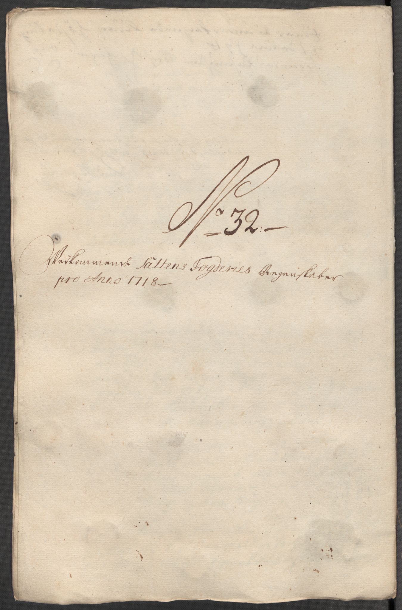 Rentekammeret inntil 1814, Reviderte regnskaper, Fogderegnskap, AV/RA-EA-4092/R66/L4588: Fogderegnskap Salten, 1718, s. 286