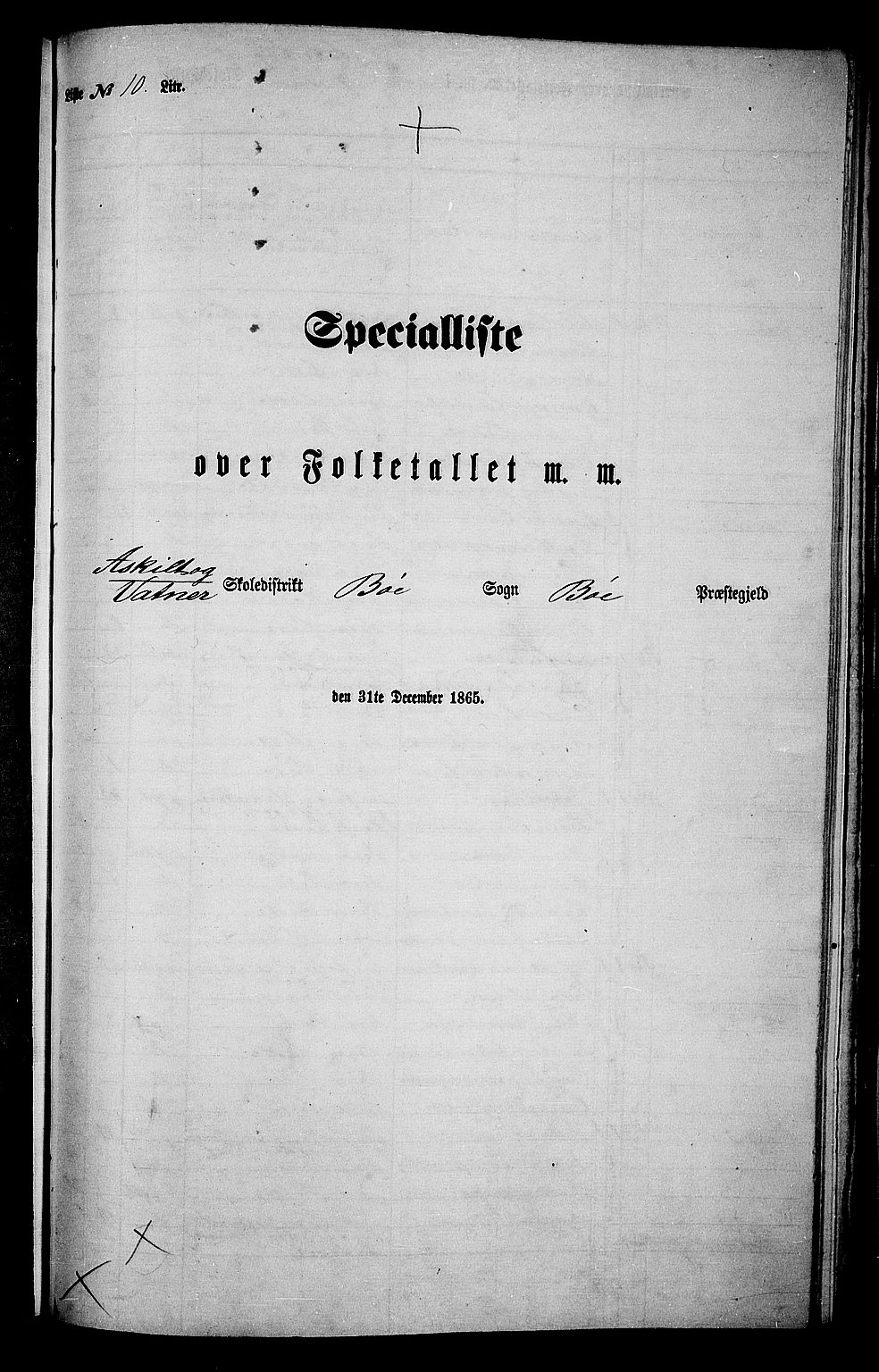 RA, Folketelling 1865 for 0821P Bø prestegjeld, 1865, s. 177