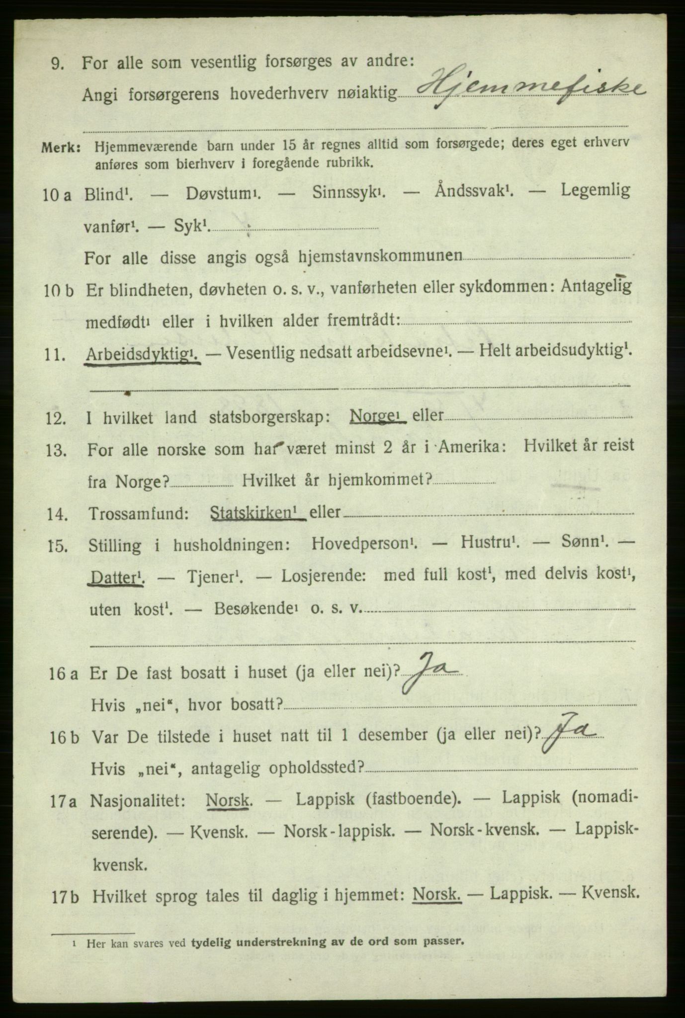SATØ, Folketelling 1920 for 2013 Talvik herred, 1920, s. 3271