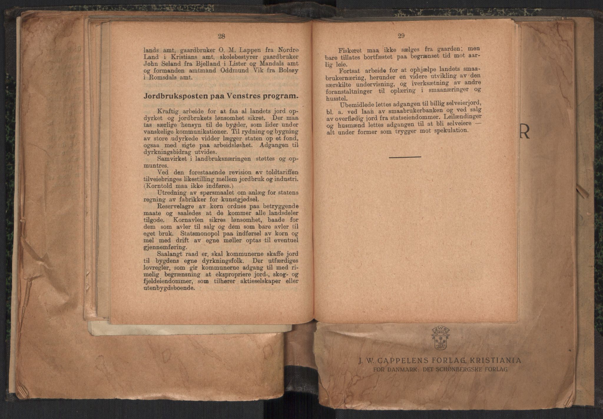 Venstres Hovedorganisasjon, AV/RA-PA-0876/X/L0001: De eldste skrifter, 1860-1936, s. 257