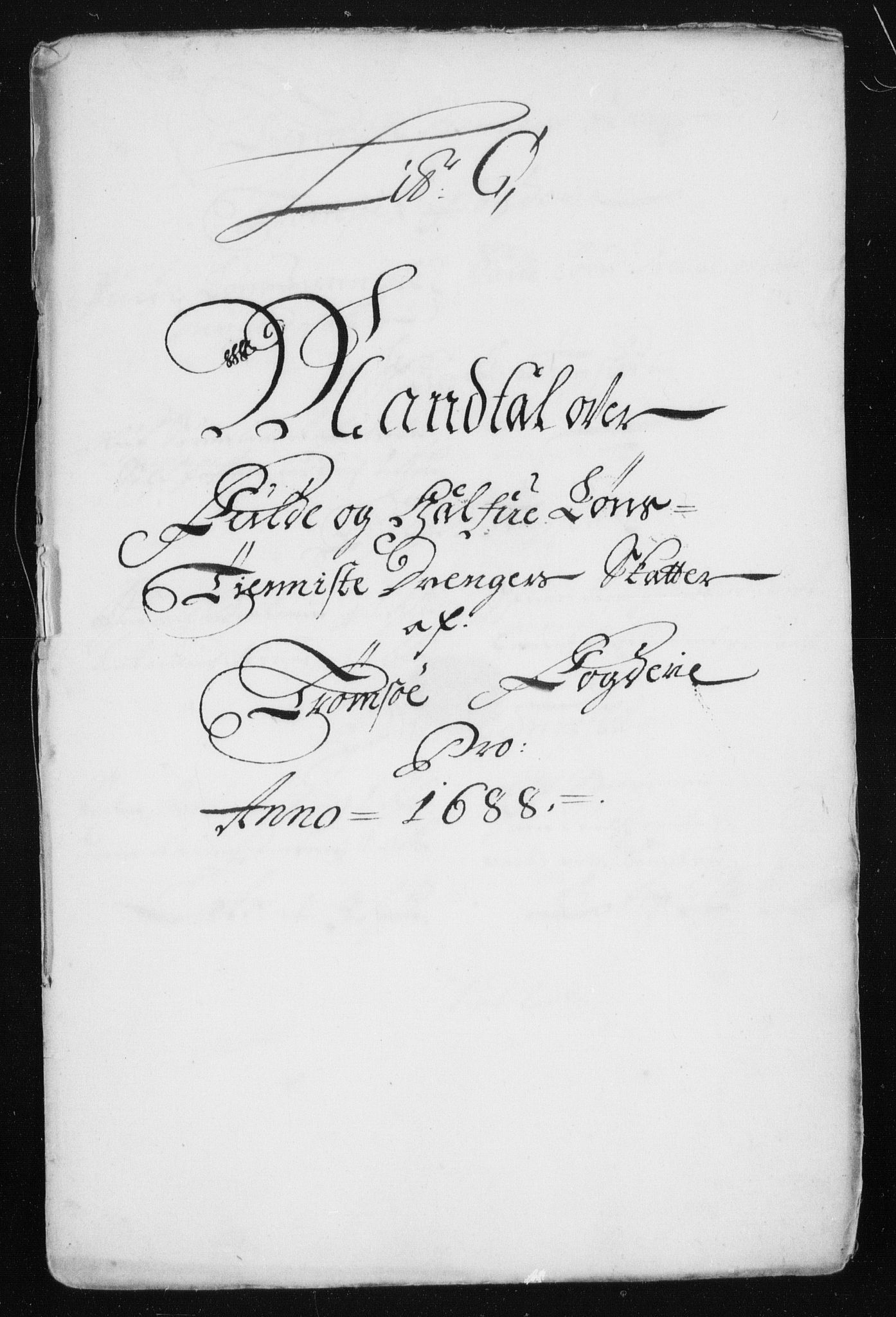 Rentekammeret inntil 1814, Reviderte regnskaper, Stiftamtstueregnskaper, Trondheim stiftamt og Nordland amt, RA/EA-6044/R/Rh/L0012: Nordland amt, 1688