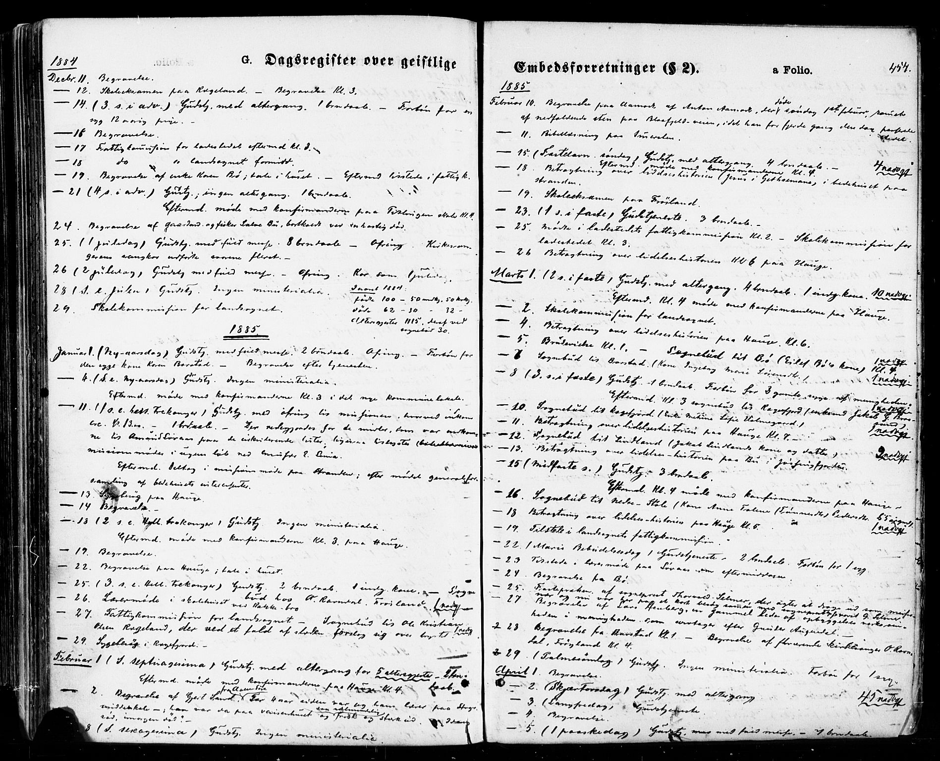 Sokndal sokneprestkontor, SAST/A-101808: Ministerialbok nr. A 10, 1874-1886, s. 454