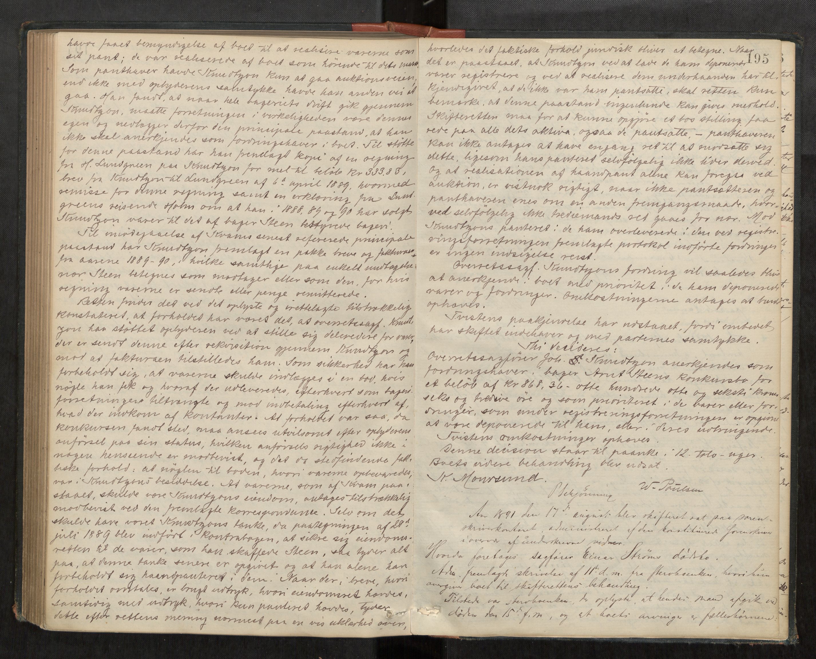 Lofoten sorenskriveri, AV/SAT-A-0017/1/3/3B/L0002: Skifteforhandlings-protokoll, 1884-1891, s. 195