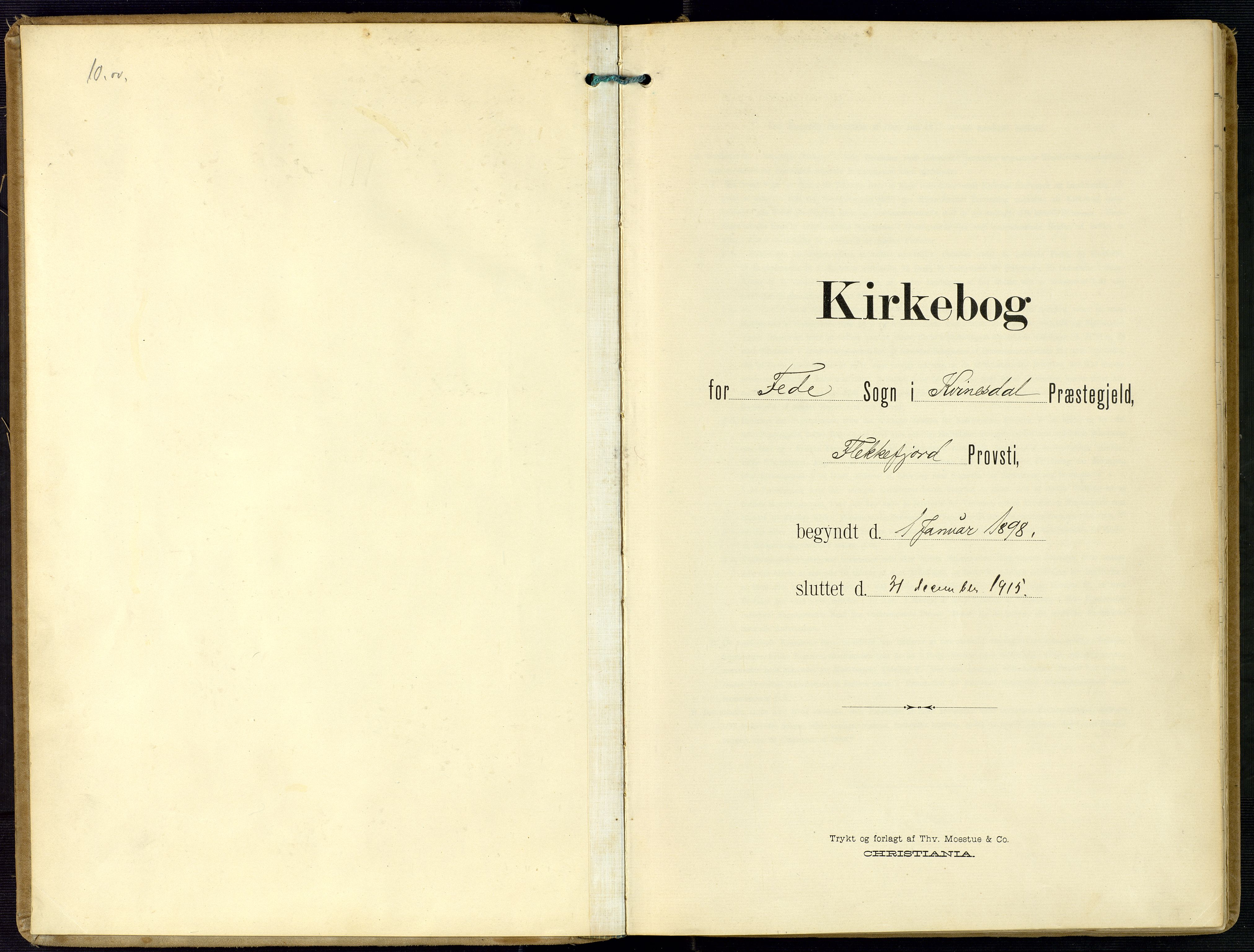 Kvinesdal sokneprestkontor, SAK/1111-0026/F/Fa/Faa/L0005: Ministerialbok nr. A 5, 1898-1915