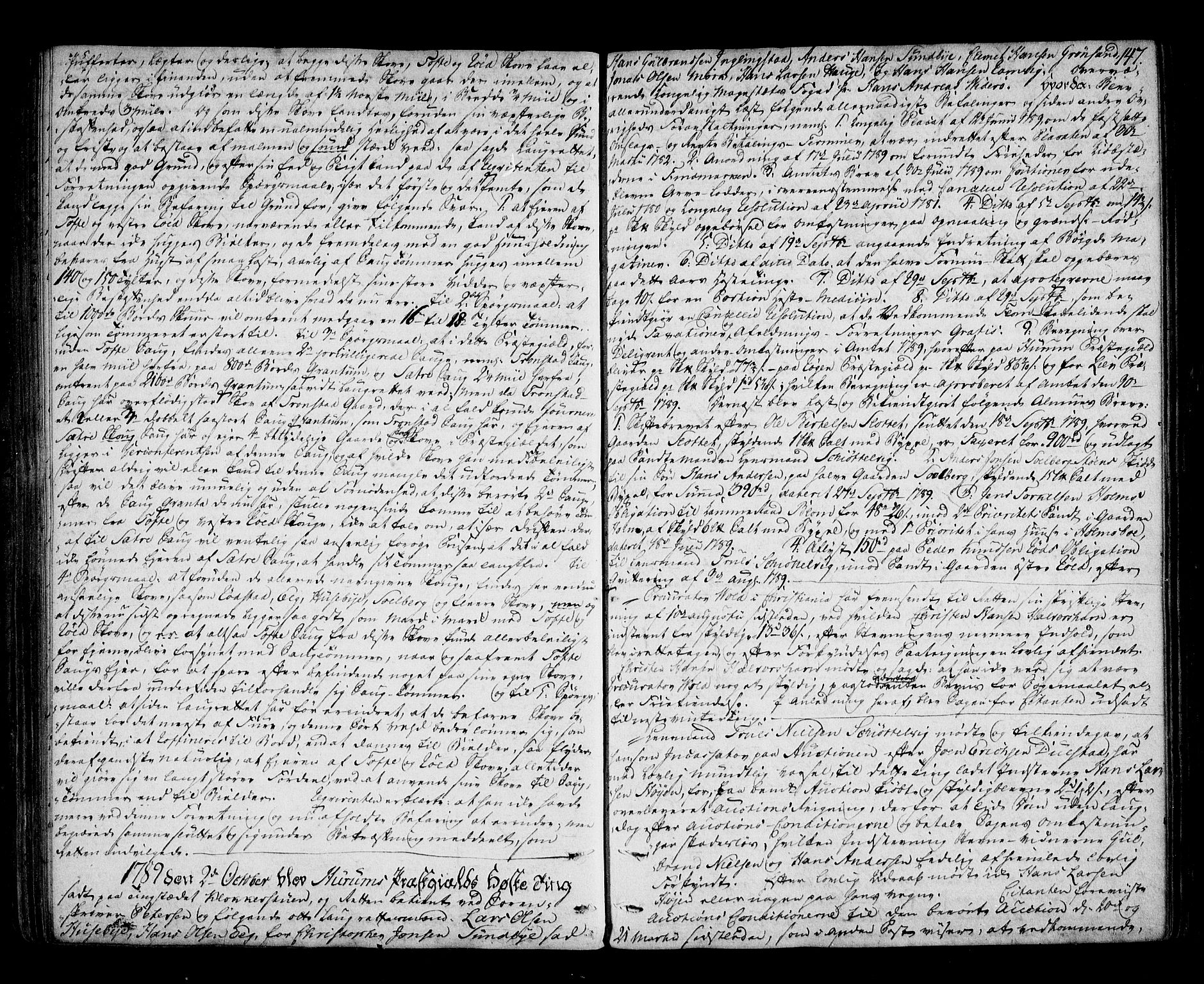 Lier, Røyken og Hurum sorenskriveri, AV/SAKO-A-89/F/Fa/L0059: Tingbok, 1788-1794, s. 147