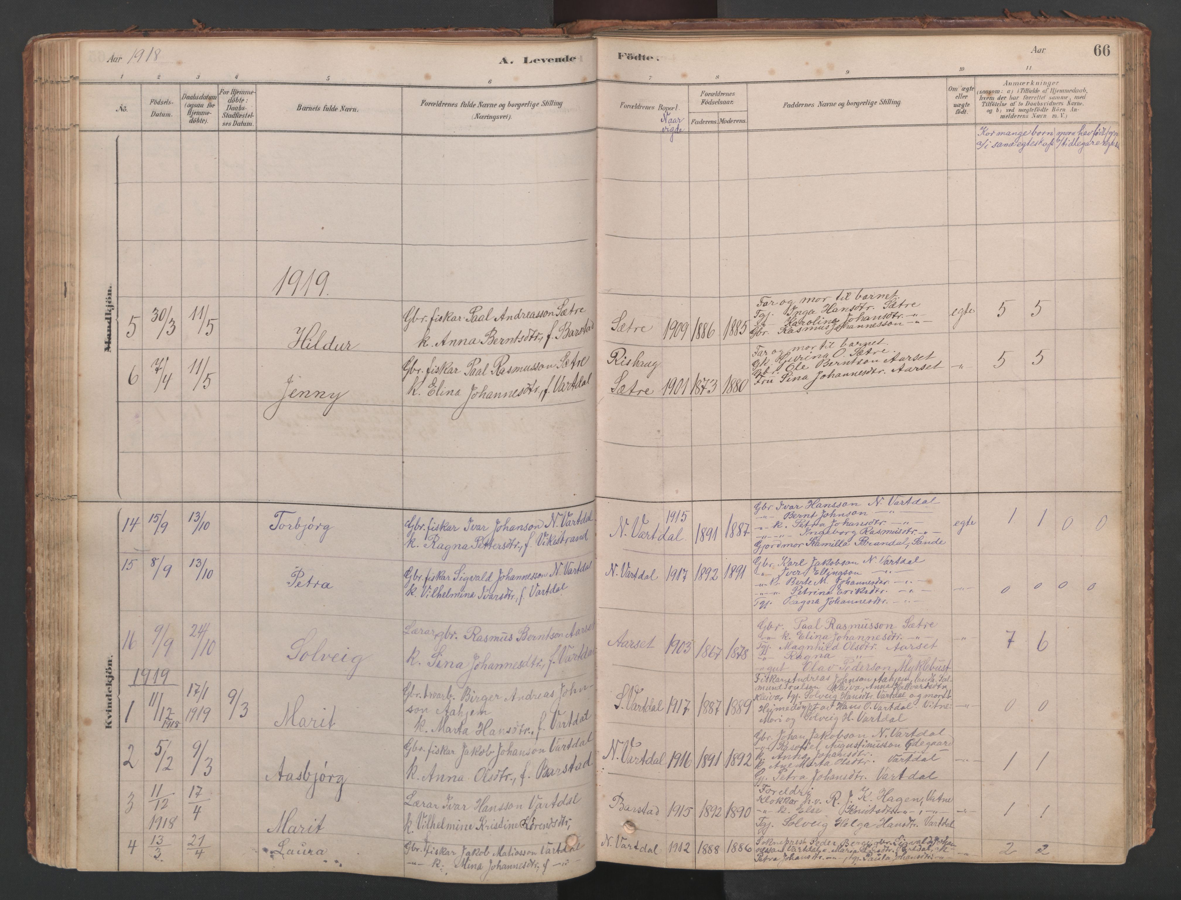 Ministerialprotokoller, klokkerbøker og fødselsregistre - Møre og Romsdal, SAT/A-1454/514/L0201: Klokkerbok nr. 514C01, 1878-1919, s. 66