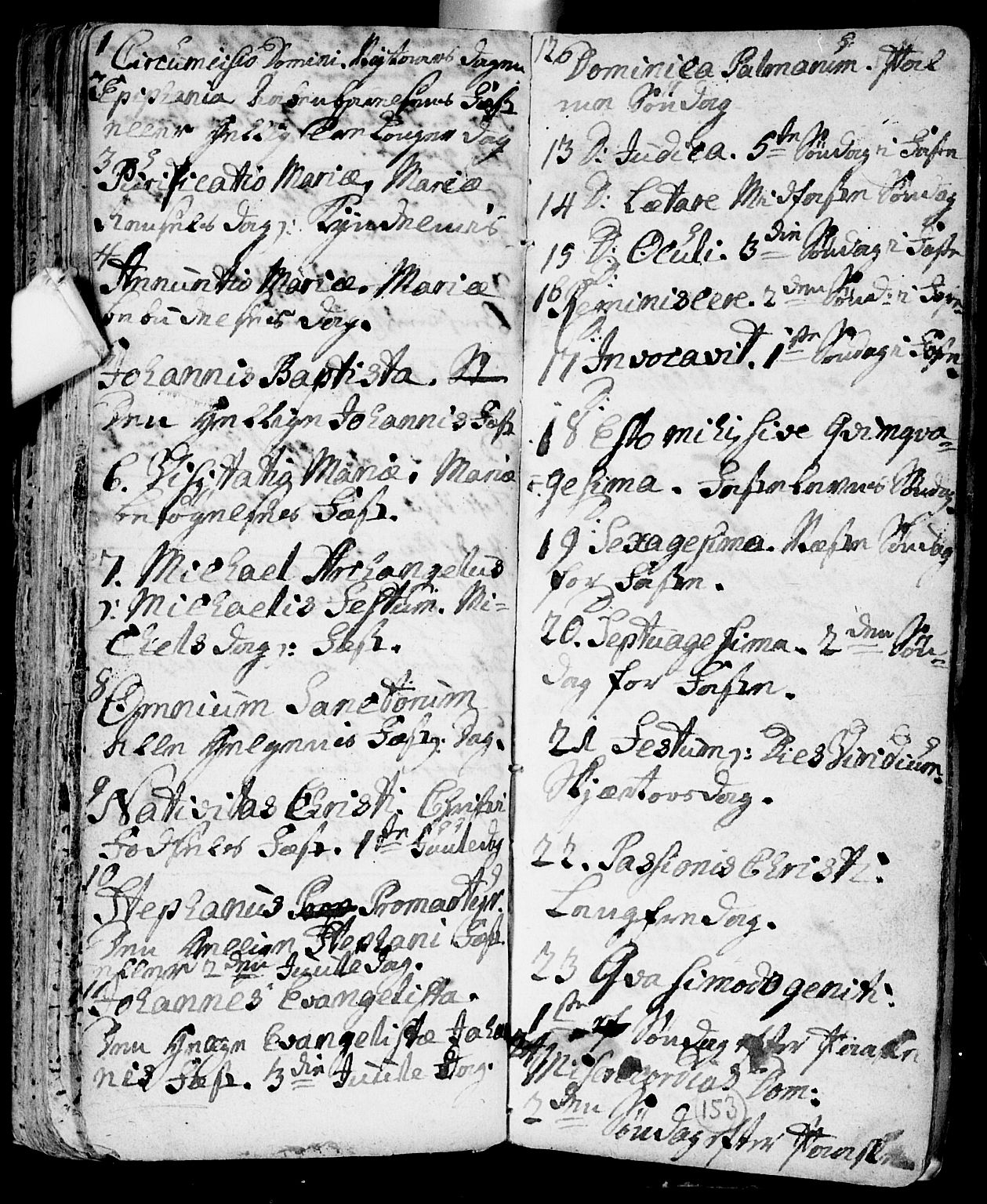 Røyken kirkebøker, SAKO/A-241/F/Fa/L0001: Ministerialbok nr. 1, 1701-1730, s. 153