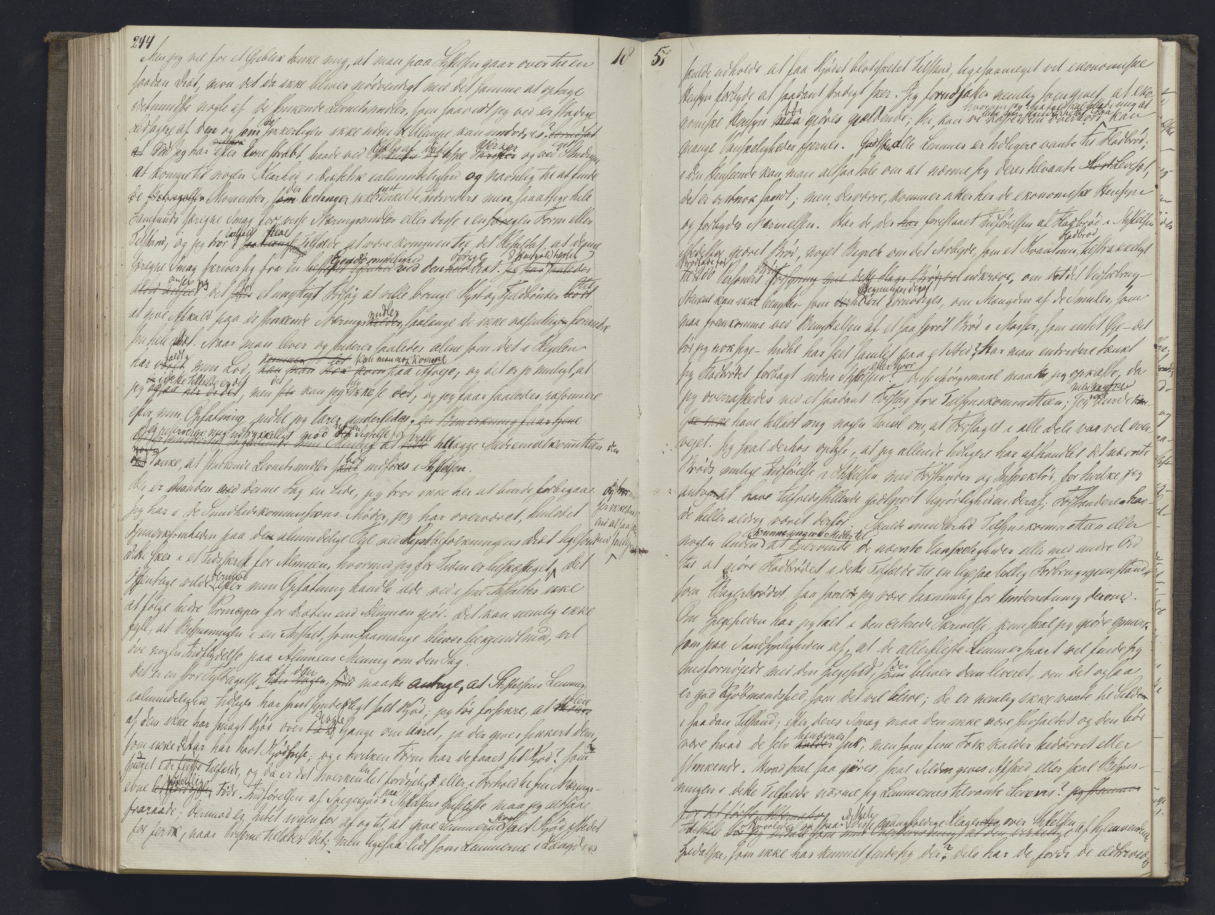 Lepraarkiver - Overlegen for den spedalske sykdom, AV/SAB-A-61001/B.b/L0001: Kopibok, 1854-1858, s. 244-245