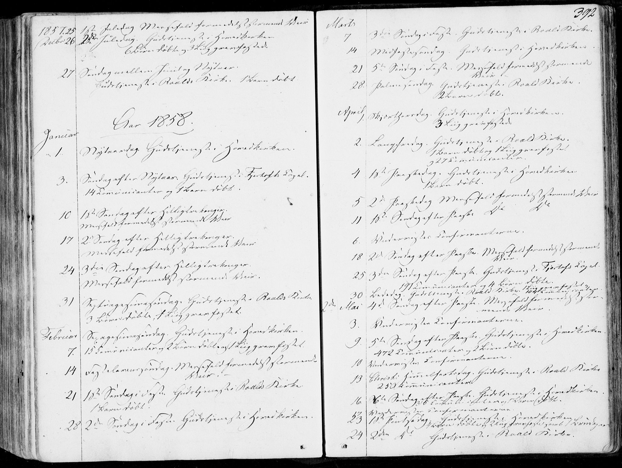 Ministerialprotokoller, klokkerbøker og fødselsregistre - Møre og Romsdal, AV/SAT-A-1454/536/L0497: Ministerialbok nr. 536A06, 1845-1865, s. 392