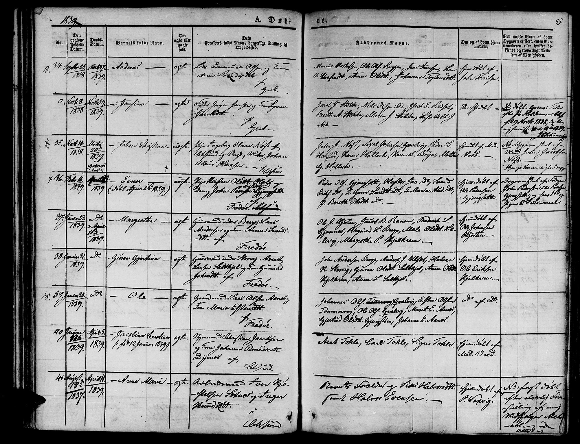 Ministerialprotokoller, klokkerbøker og fødselsregistre - Møre og Romsdal, SAT/A-1454/572/L0843: Ministerialbok nr. 572A06, 1832-1842, s. 55