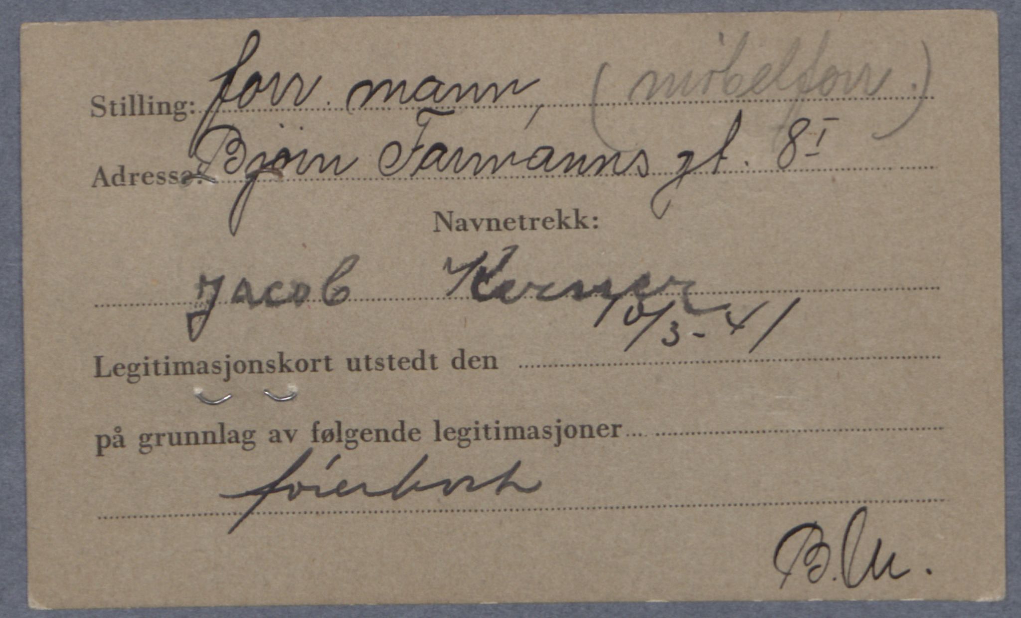 Sosialdepartementet, Våre Falne, RA/S-1708/E/Ee/L0021A: Fotografier av jøder på legitimasjonskort (1941-42), 1941-1942, s. 210