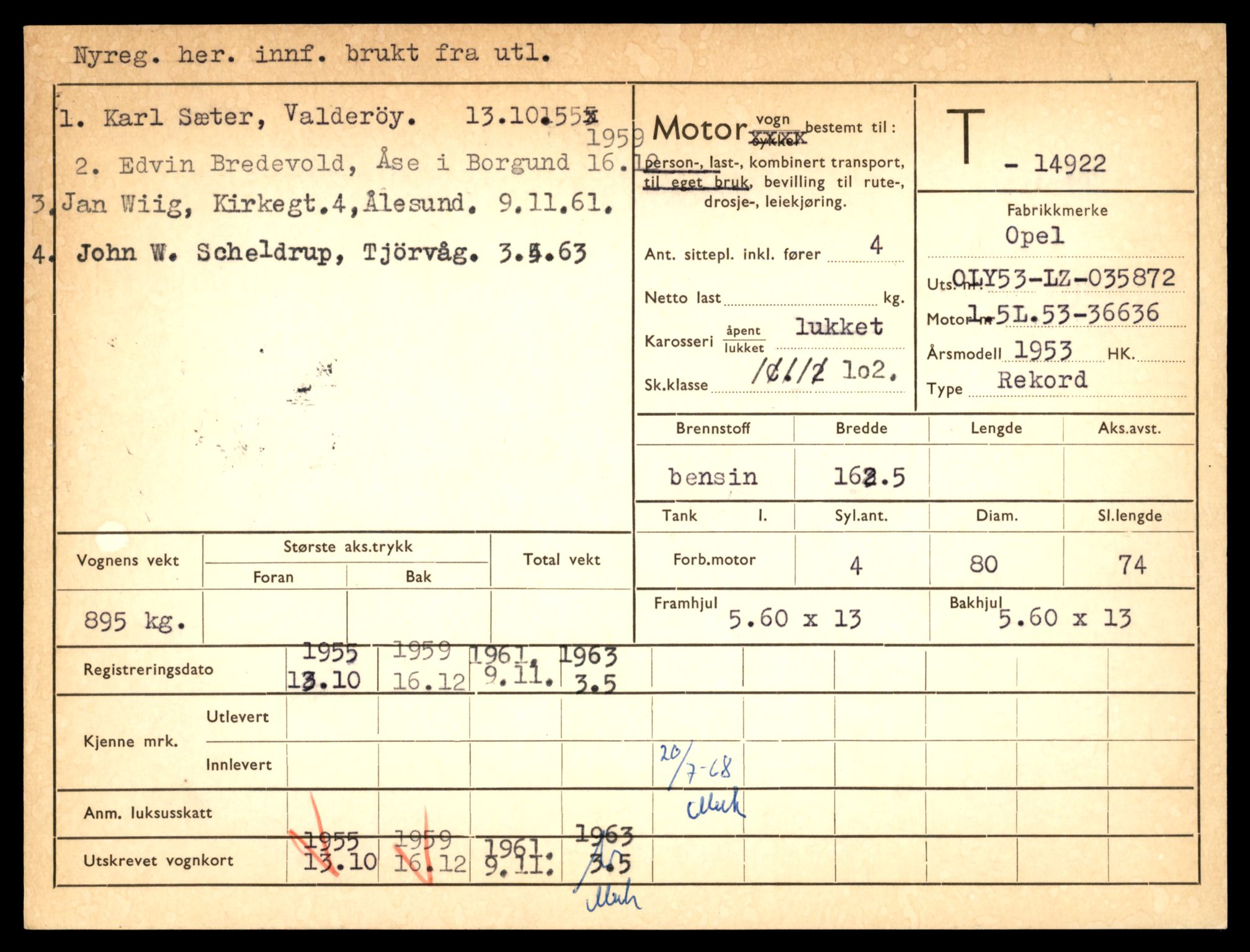 Møre og Romsdal vegkontor - Ålesund trafikkstasjon, AV/SAT-A-4099/F/Fe/L0049: Registreringskort for kjøretøy T 14864 - T 18613, 1927-1998, s. 1363