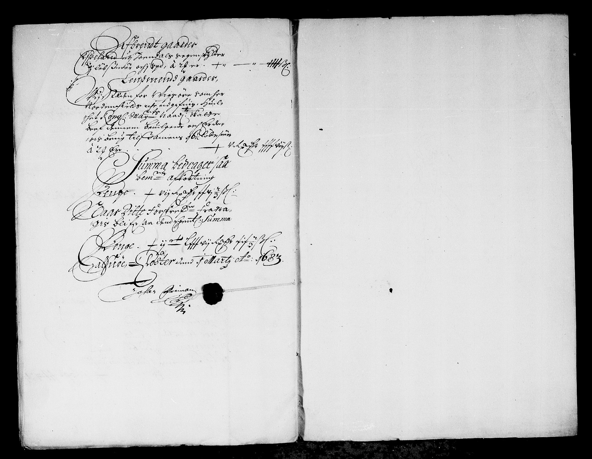 Rentekammeret inntil 1814, Reviderte regnskaper, Stiftamtstueregnskaper, Bergen stiftamt, AV/RA-EA-6043/R/Rc/L0064: Bergen stiftamt, 1682
