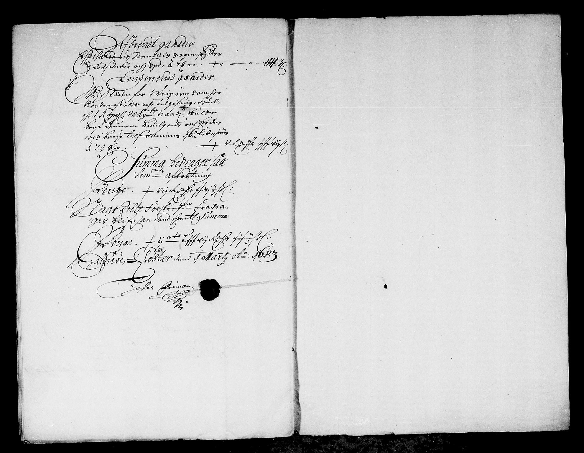 Rentekammeret inntil 1814, Reviderte regnskaper, Stiftamtstueregnskaper, Bergen stiftamt, RA/EA-6043/R/Rc/L0064: Bergen stiftamt, 1682