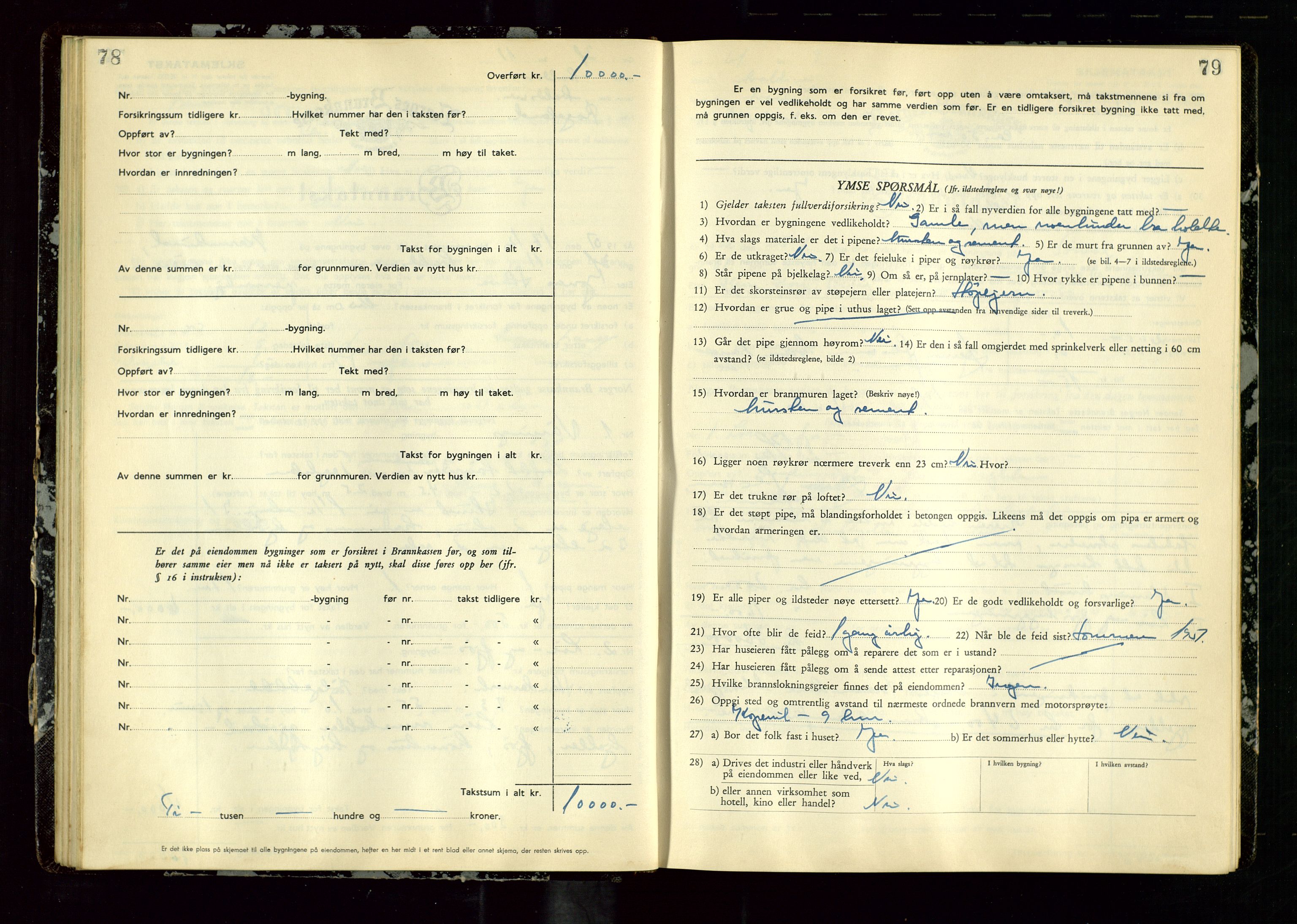 Avaldsnes lensmannskontor, AV/SAST-A-100286/Gob/L0003: "Branntakstprotokoll for Avaldsnes lensmannsdistrikt ", 1950-1952, s. 78-79