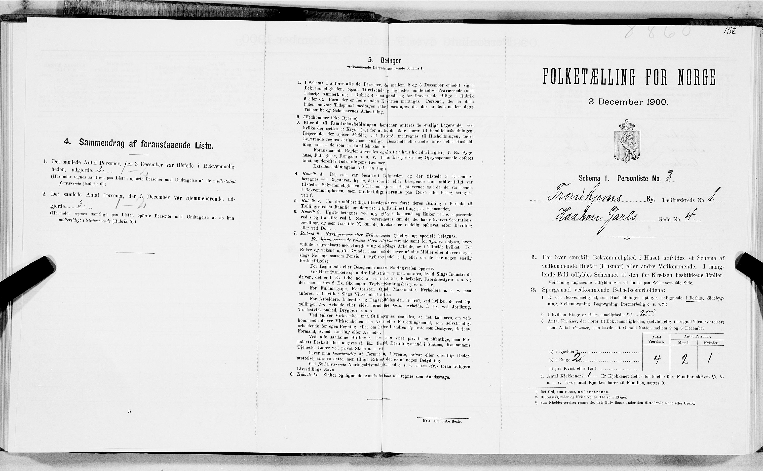 SAT, Folketelling 1900 for 1601 Trondheim kjøpstad, 1900, s. 329