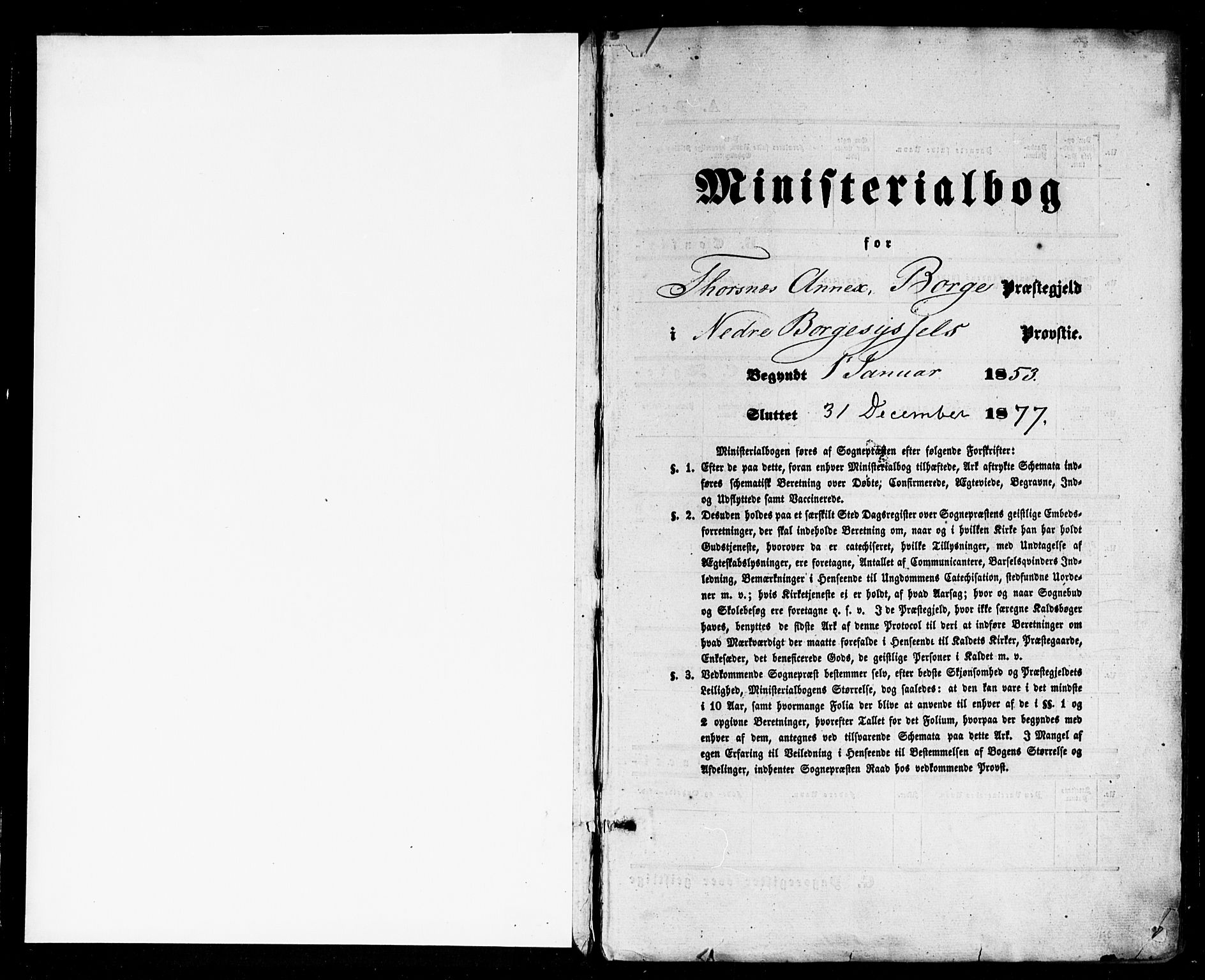 Borge prestekontor Kirkebøker, SAO/A-10903/F/Fb/L0002: Ministerialbok nr. II 2, 1853-1877