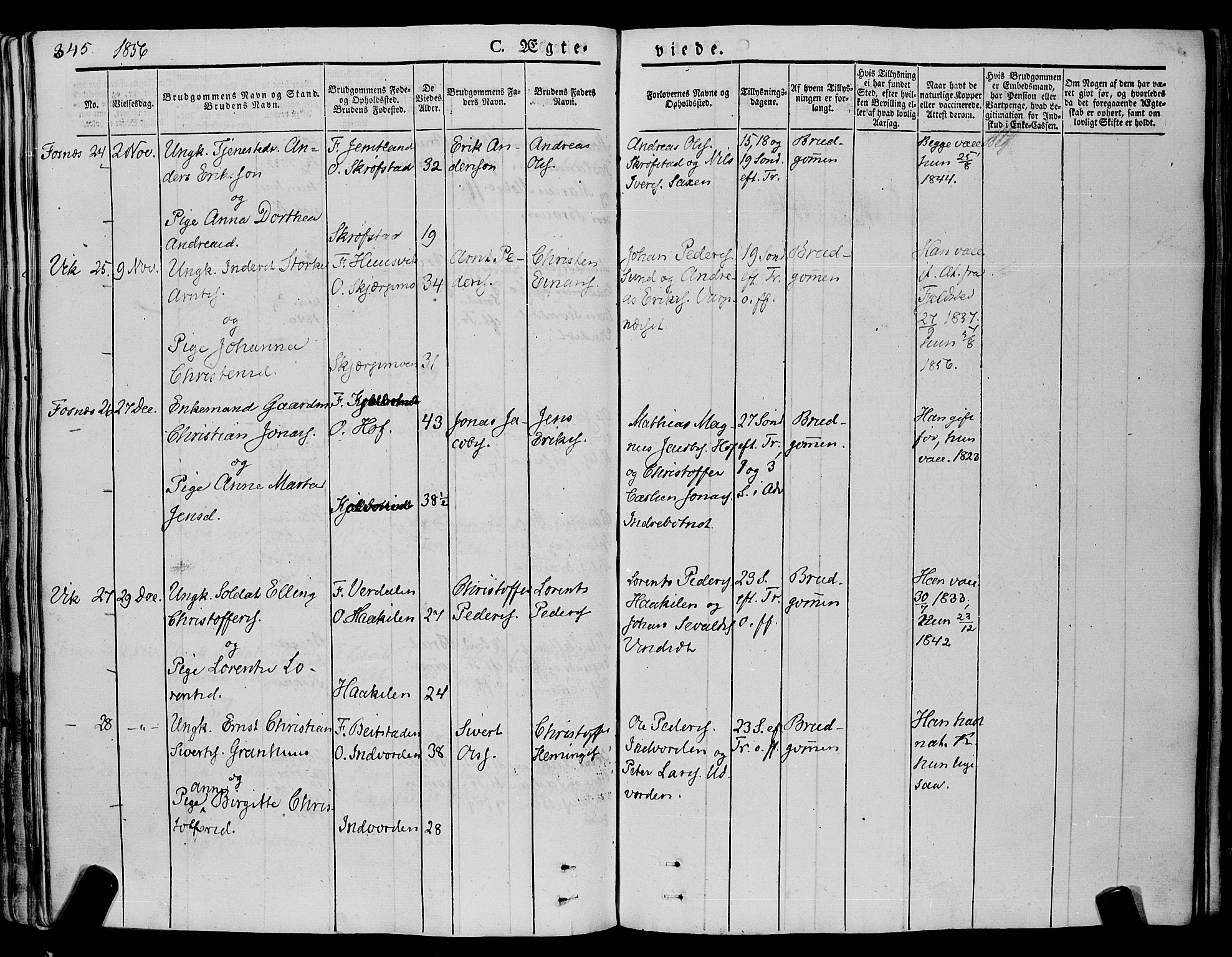 Ministerialprotokoller, klokkerbøker og fødselsregistre - Nord-Trøndelag, SAT/A-1458/773/L0614: Ministerialbok nr. 773A05, 1831-1856, s. 345