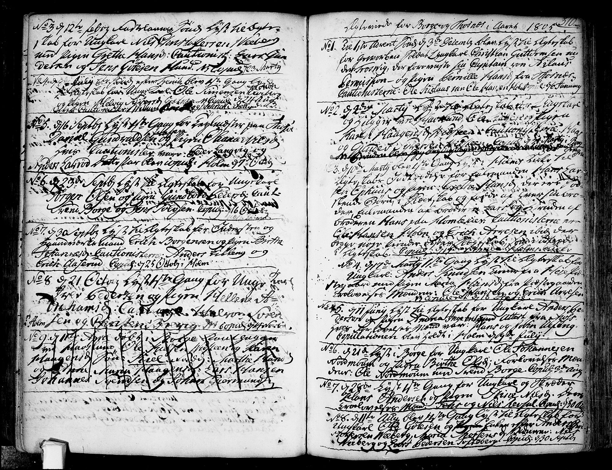 Borge prestekontor Kirkebøker, AV/SAO-A-10903/F/Fa/L0002: Ministerialbok nr. I 2, 1791-1817, s. 310