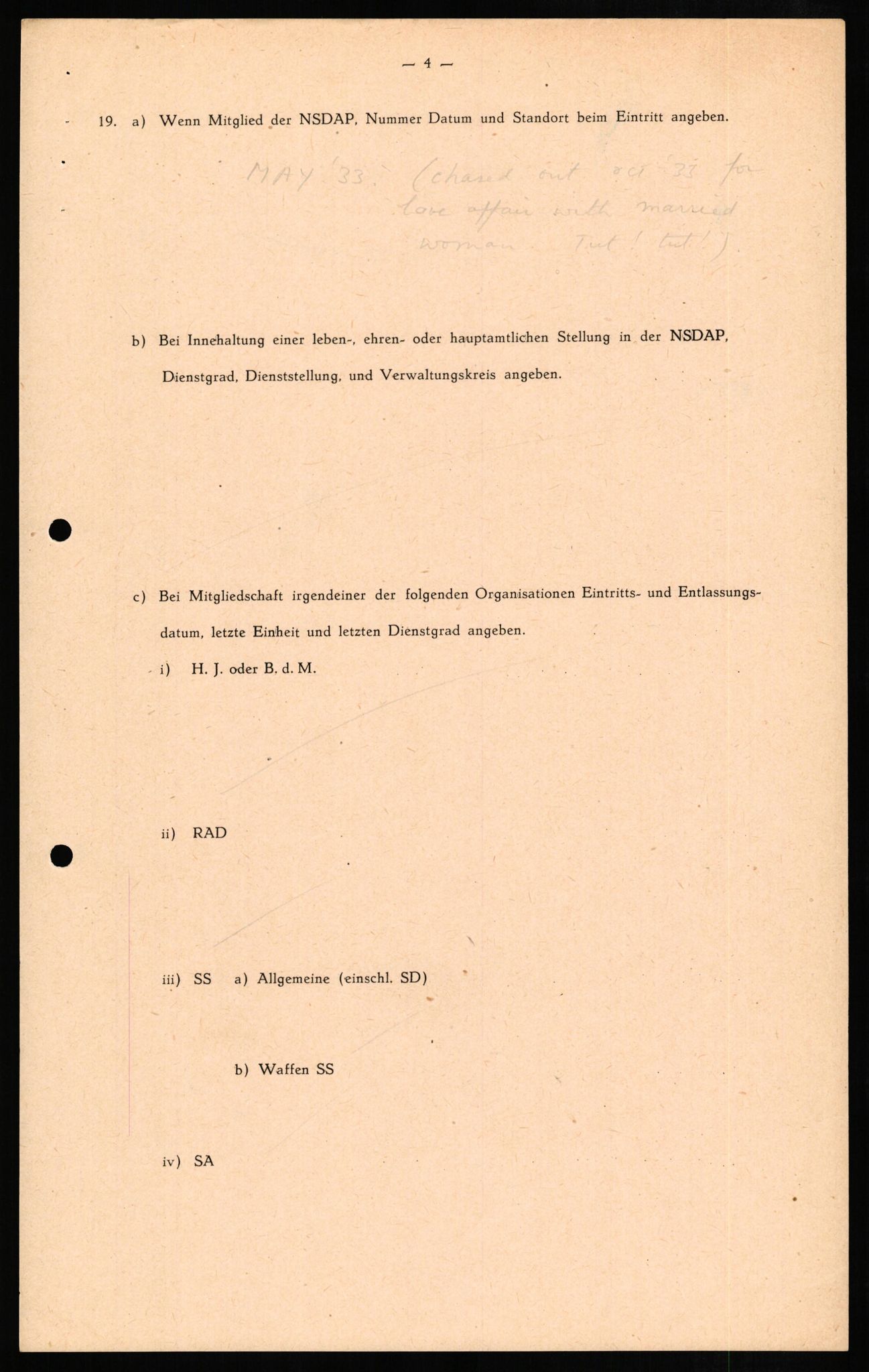 Forsvaret, Forsvarets overkommando II, AV/RA-RAFA-3915/D/Db/L0010: CI Questionaires. Tyske okkupasjonsstyrker i Norge. Tyskere., 1945-1946, s. 616