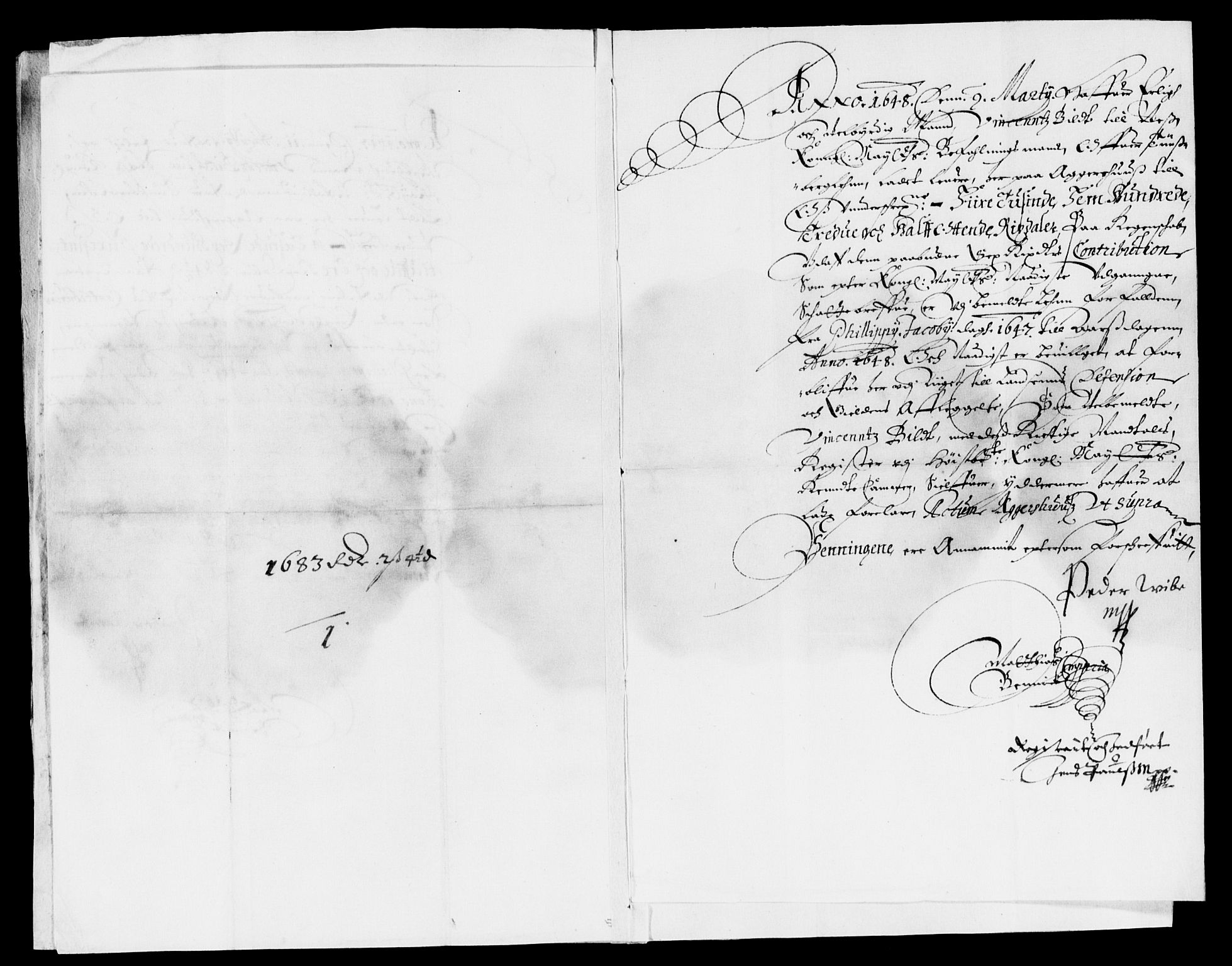 Rentekammeret inntil 1814, Reviderte regnskaper, Lensregnskaper, AV/RA-EA-5023/R/Rb/Rbo/L0028: Tønsberg len, 1647-1649