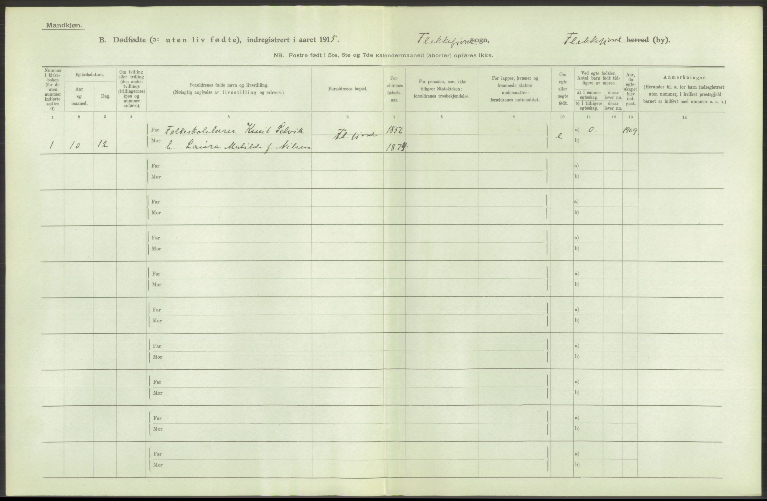 Statistisk sentralbyrå, Sosiodemografiske emner, Befolkning, AV/RA-S-2228/D/Df/Dfb/Dfbe/L0026: Lister og Mandals amt: Døde, dødfødte. Bygder og byer., 1915, s. 12