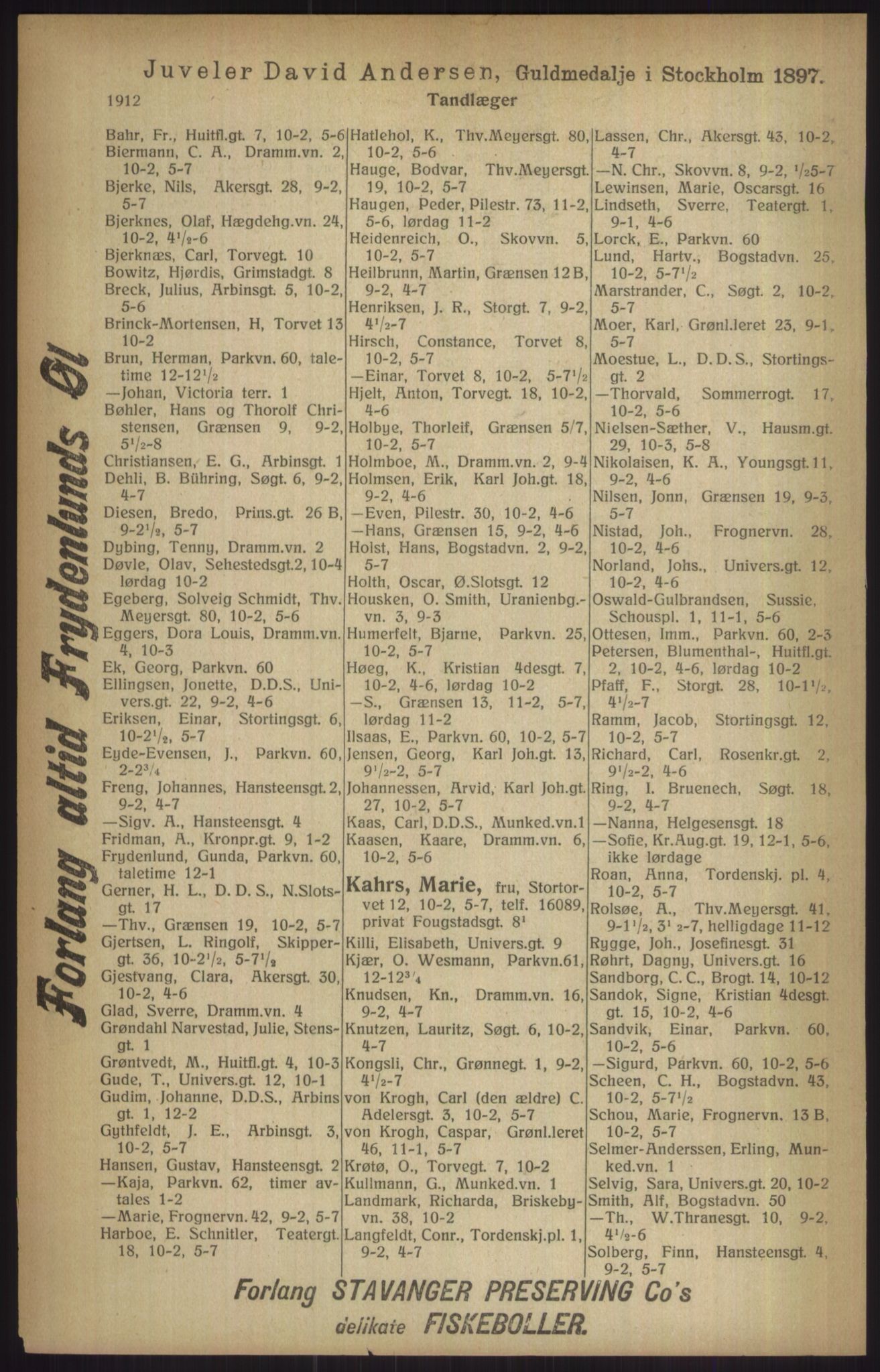 Kristiania/Oslo adressebok, PUBL/-, 1915, s. 1912