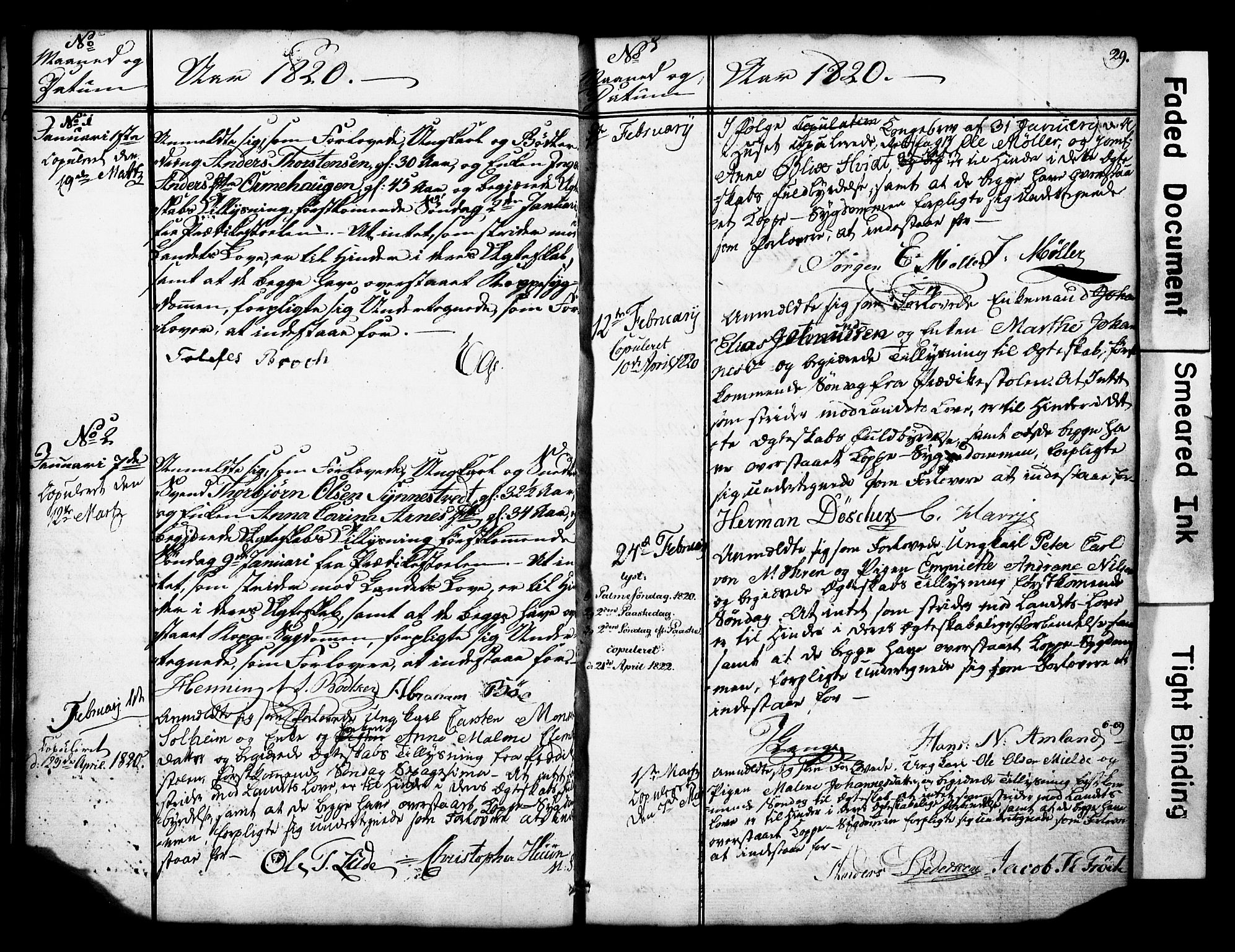 Nykirken Sokneprestembete, SAB/A-77101: Forlovererklæringer nr. II.5.1, 1814-1846, s. 29