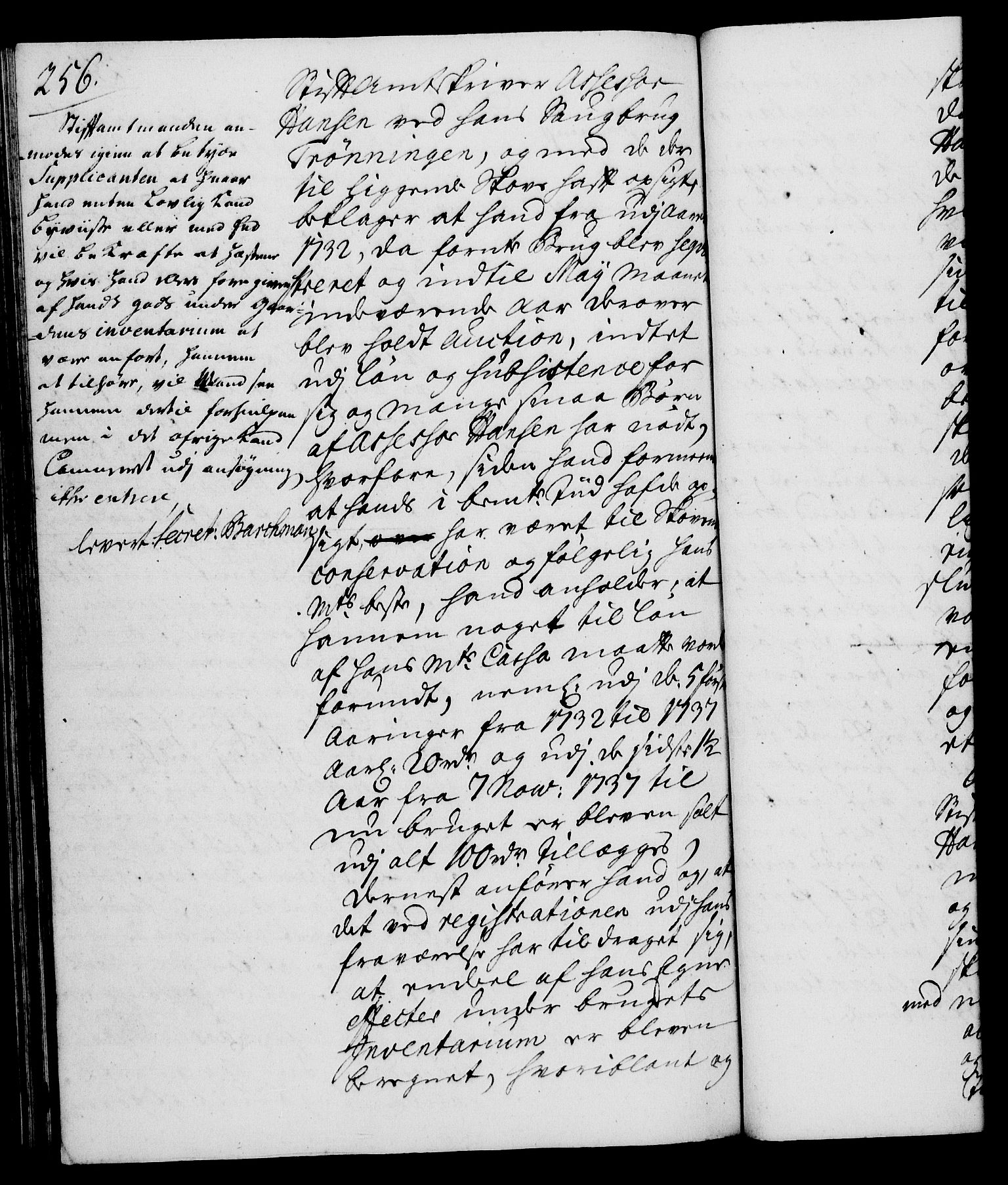 Rentekammeret, Kammerkanselliet, RA/EA-3111/G/Gh/Gha/L0021: Norsk ekstraktmemorialprotokoll (merket RK 53.66), 1739, s. 256