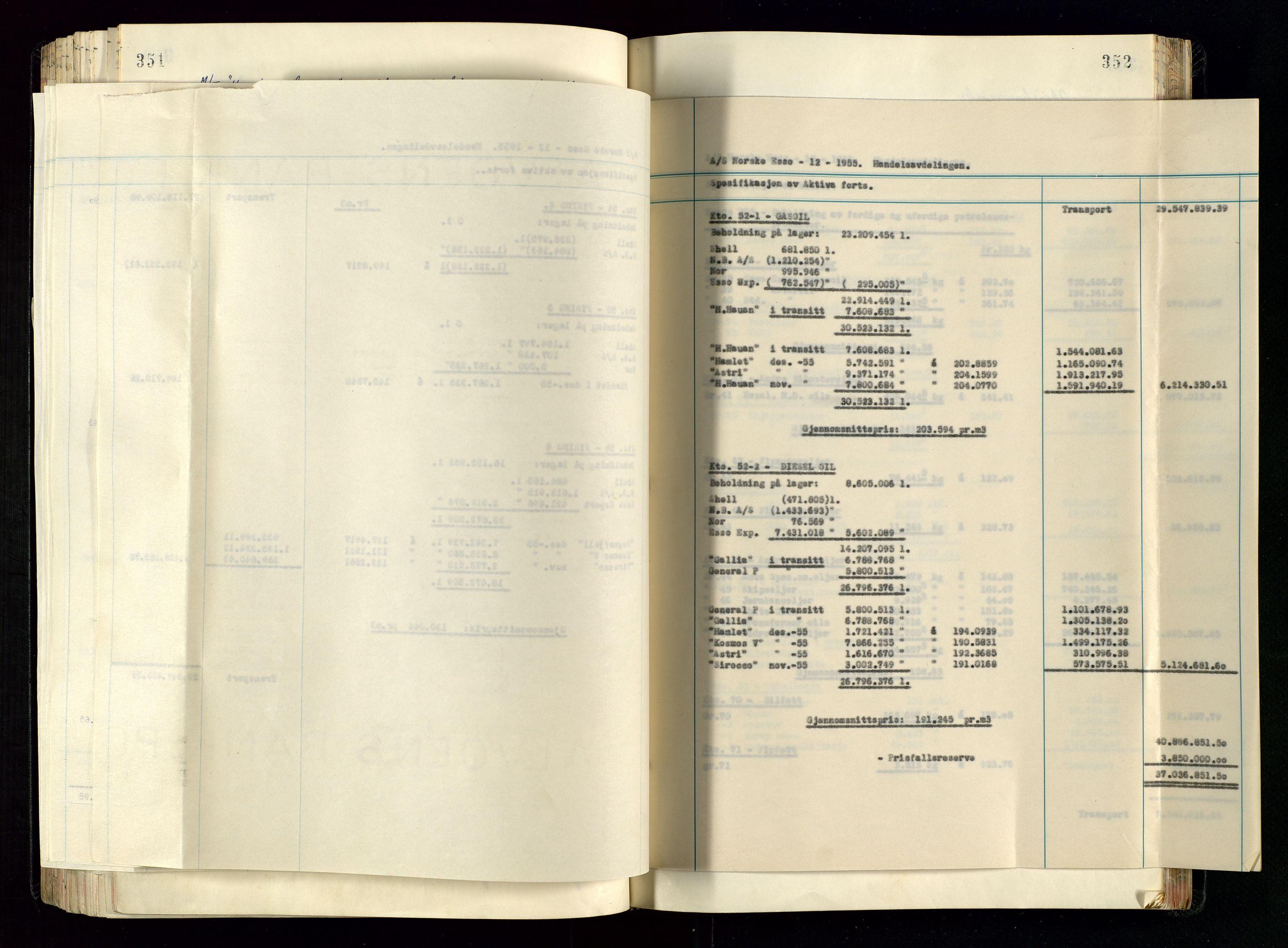 PA 1534 - Østlandske Petroleumscompagni A/S, AV/SAST-A-101954/A/Aa/L0005/0001: Direksjonsprotokoller / Den Administrerende Direksjon alle selskaper (referatprotokoll), 1943-1958