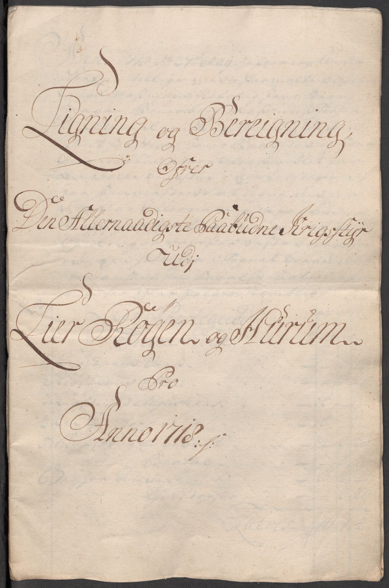 Rentekammeret inntil 1814, Reviderte regnskaper, Fogderegnskap, RA/EA-4092/R31/L1712: Fogderegnskap Hurum, Røyken, Eiker, Lier og Buskerud, 1718, s. 78