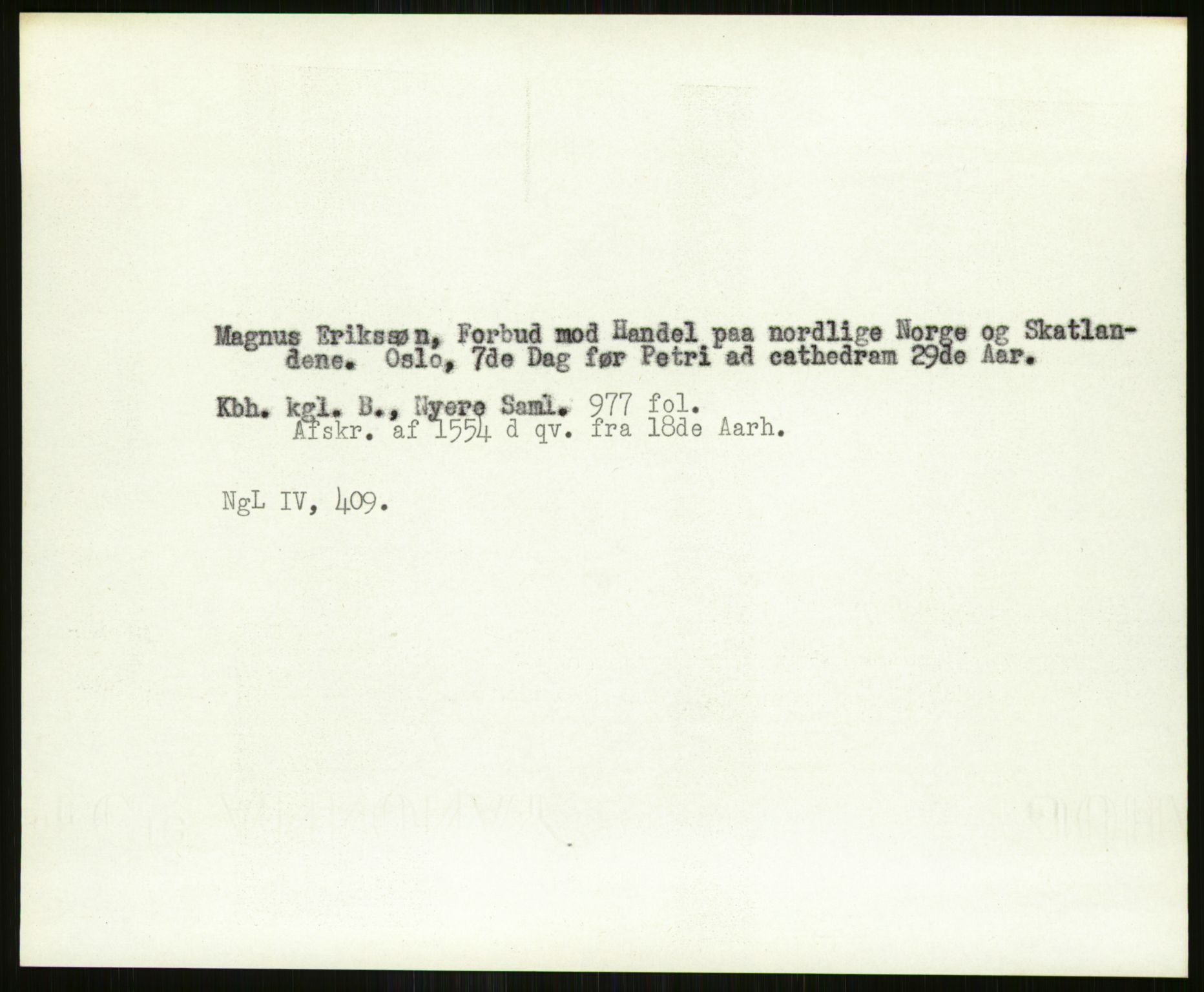 Norsk Historisk Kjeldeskrift-Institutt (NHKI), AV/RA-S-6117/G/Gc/L0029: Tematisk register til Gustav Storms håndskriftbeskrivelser i NgL bd. IV, 1315-1377, s. 385