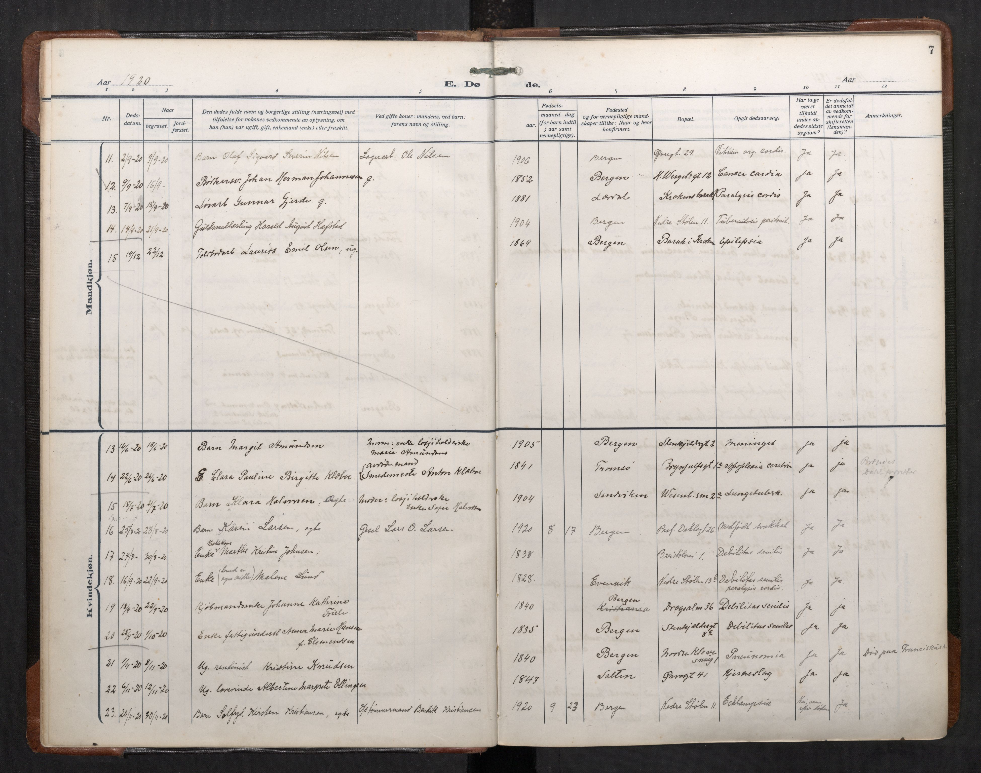 Mariakirken Sokneprestembete, AV/SAB-A-76901/H/Haa/L0020: Ministerialbok nr. E 1, 1918-1956, s. 6b-7a