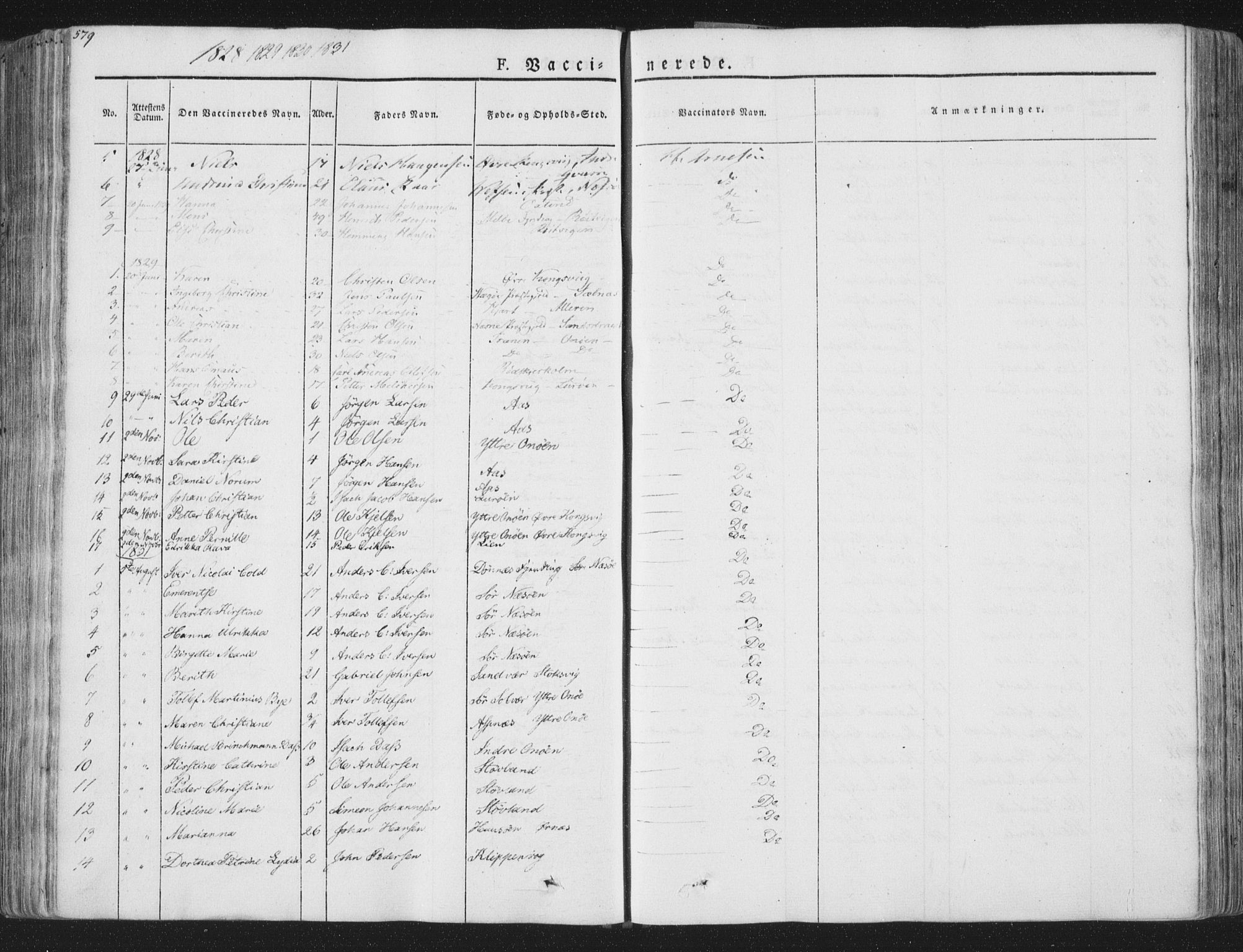 Ministerialprotokoller, klokkerbøker og fødselsregistre - Nordland, AV/SAT-A-1459/839/L0566: Ministerialbok nr. 839A03, 1825-1862, s. 579