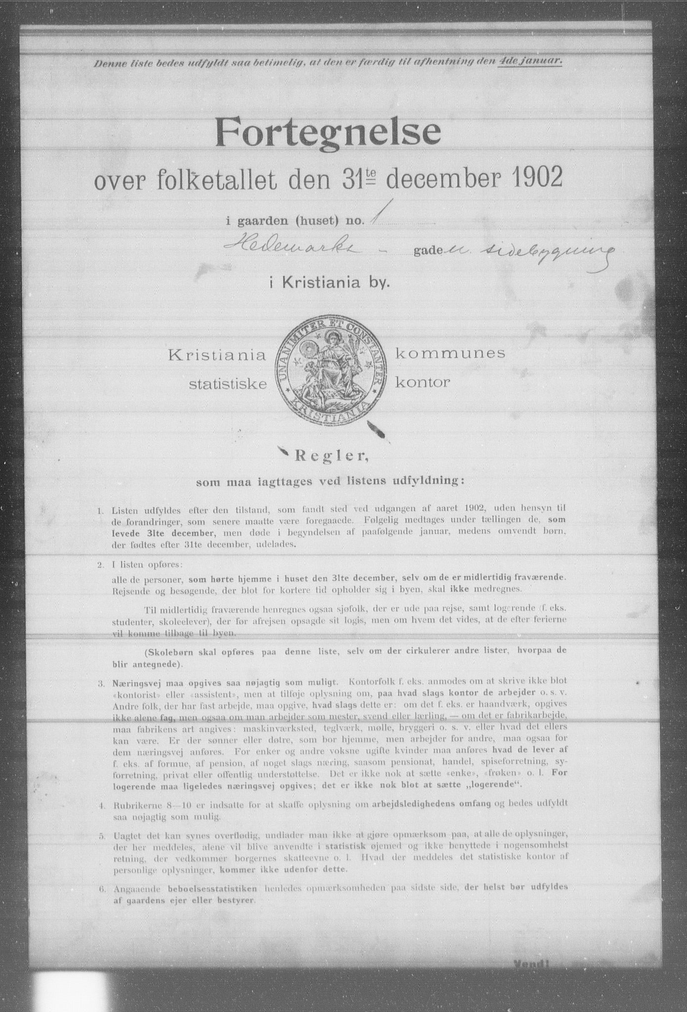 OBA, Kommunal folketelling 31.12.1902 for Kristiania kjøpstad, 1902, s. 6994