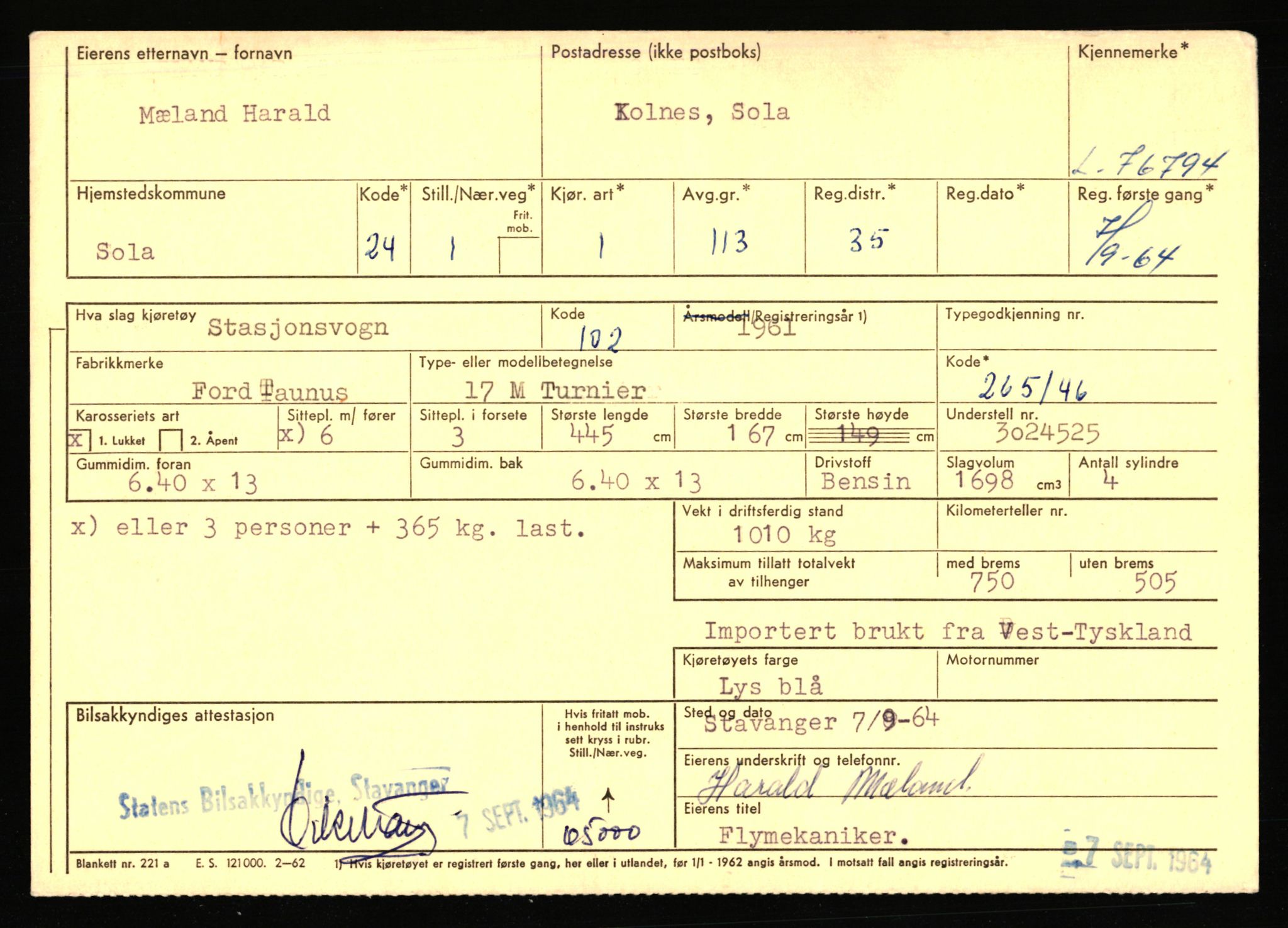 Stavanger trafikkstasjon, AV/SAST-A-101942/0/F/L0068: L-75000 - L-76799, 1930-1971, s. 2193