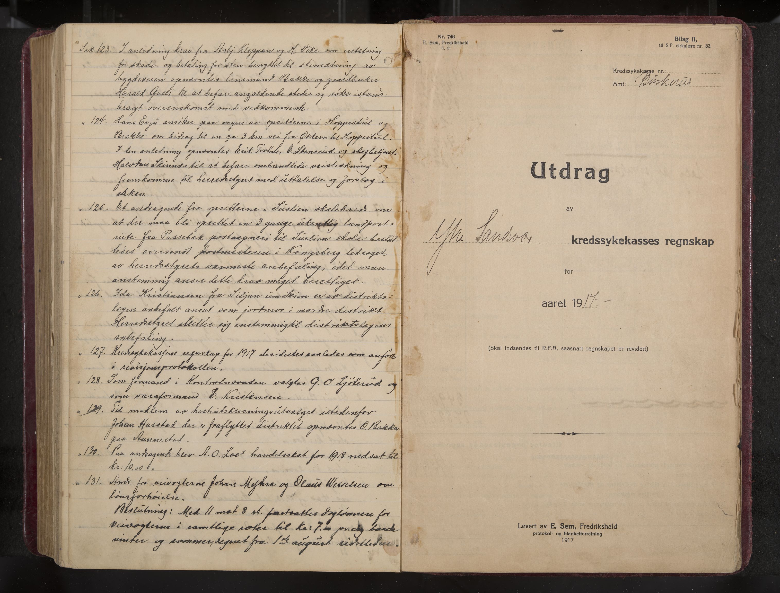 Ytre Sandsvær formannskap og sentraladministrasjon, IKAK/0629021/A/Aa/L0001: Møtebok med register, 1902-1919, s. 385a