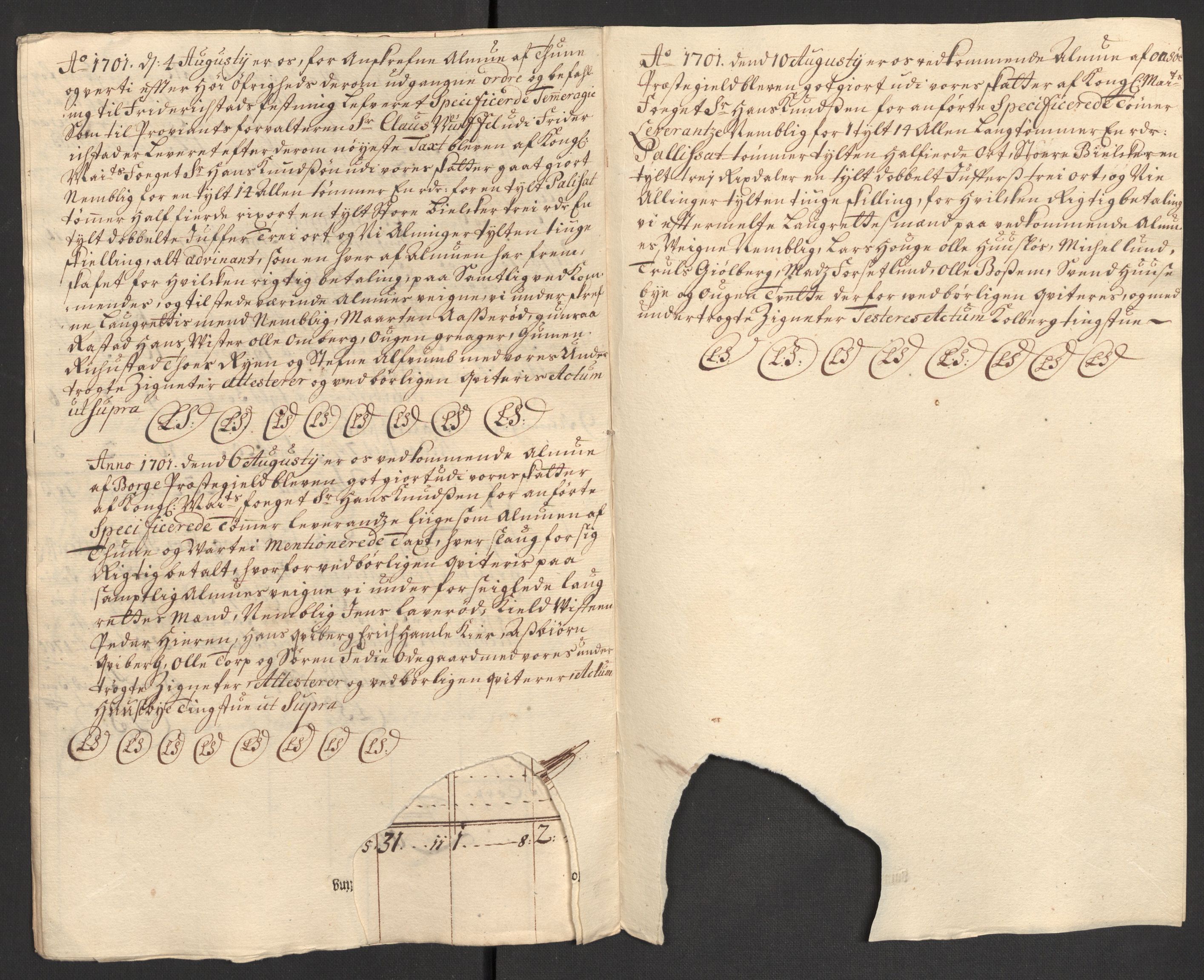 Rentekammeret inntil 1814, Reviderte regnskaper, Fogderegnskap, AV/RA-EA-4092/R04/L0130: Fogderegnskap Moss, Onsøy, Tune, Veme og Åbygge, 1701, s. 246