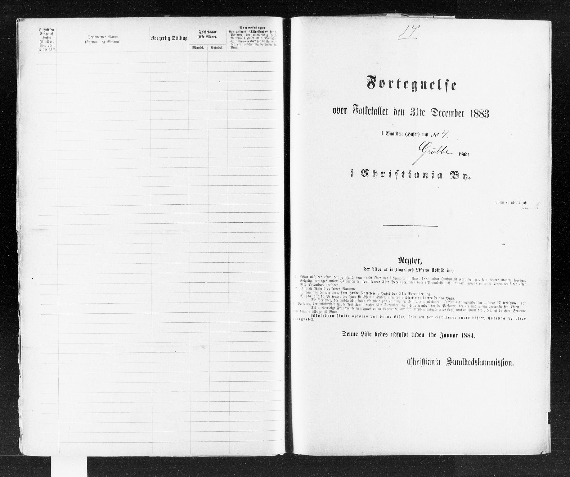 OBA, Kommunal folketelling 31.12.1883 for Kristiania kjøpstad, 1883, s. 1273