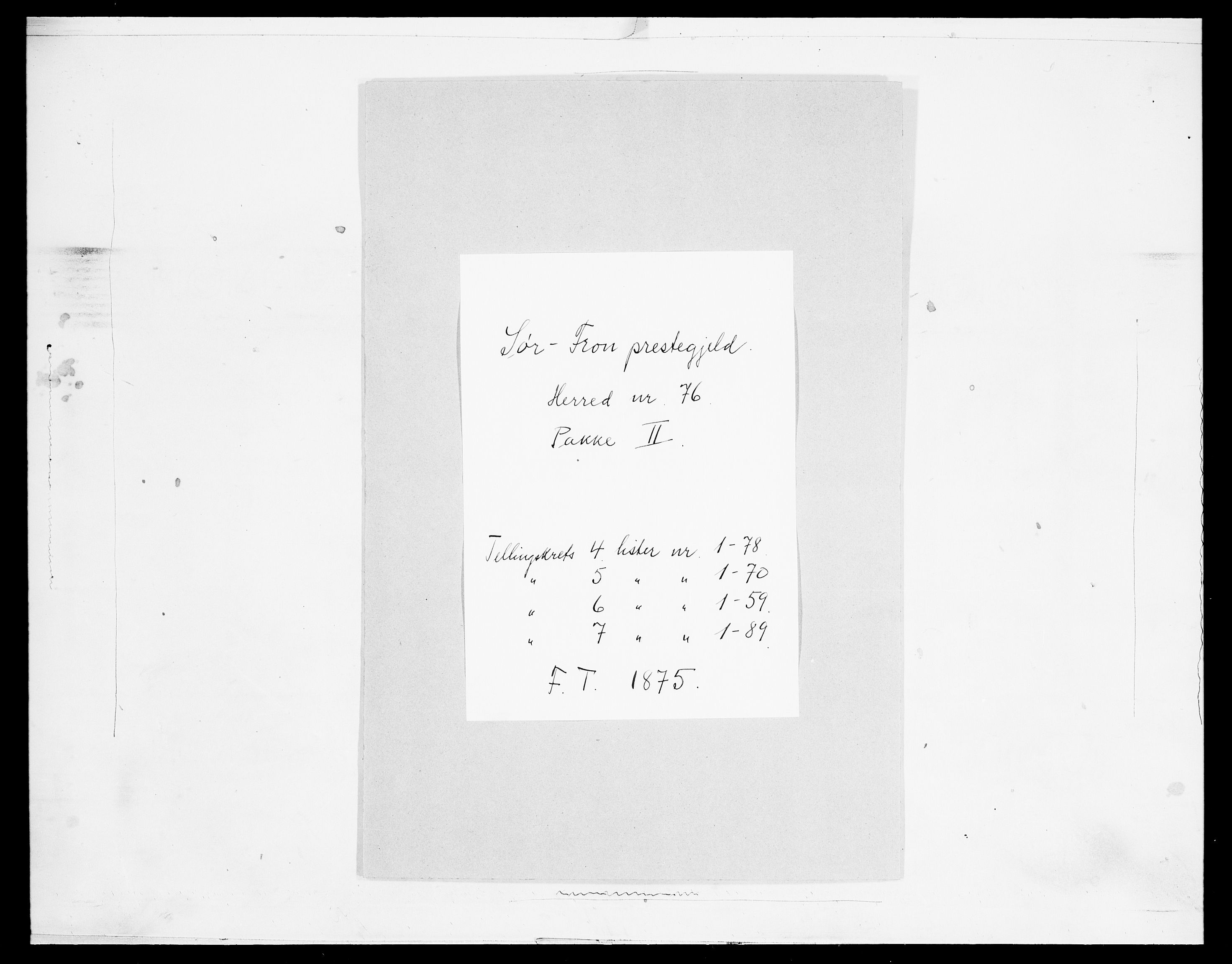 SAH, Folketelling 1875 for 0519P Sør-Fron prestegjeld, 1875, s. 542