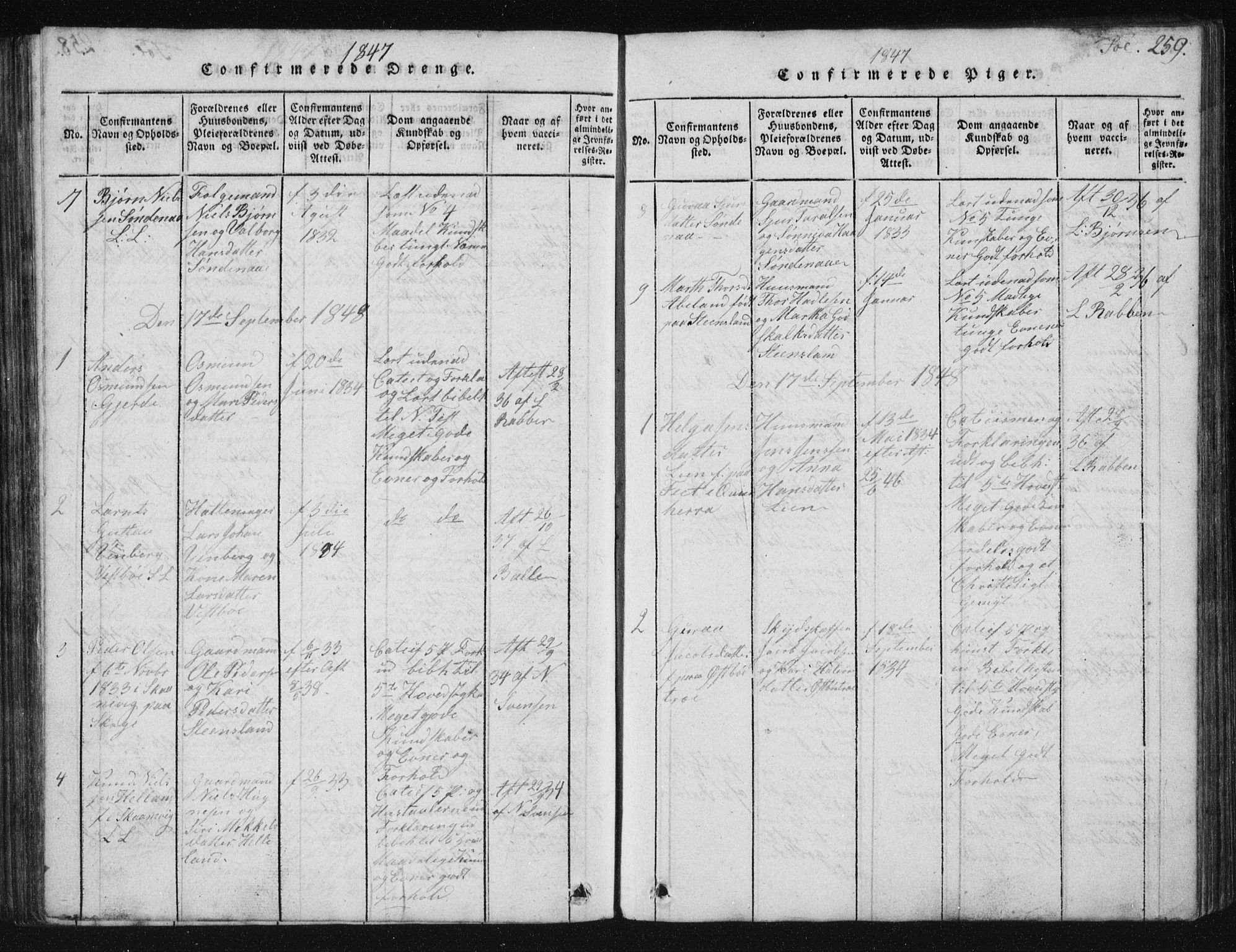 Vikedal sokneprestkontor, AV/SAST-A-101840/01/V: Klokkerbok nr. B 2, 1816-1863, s. 260