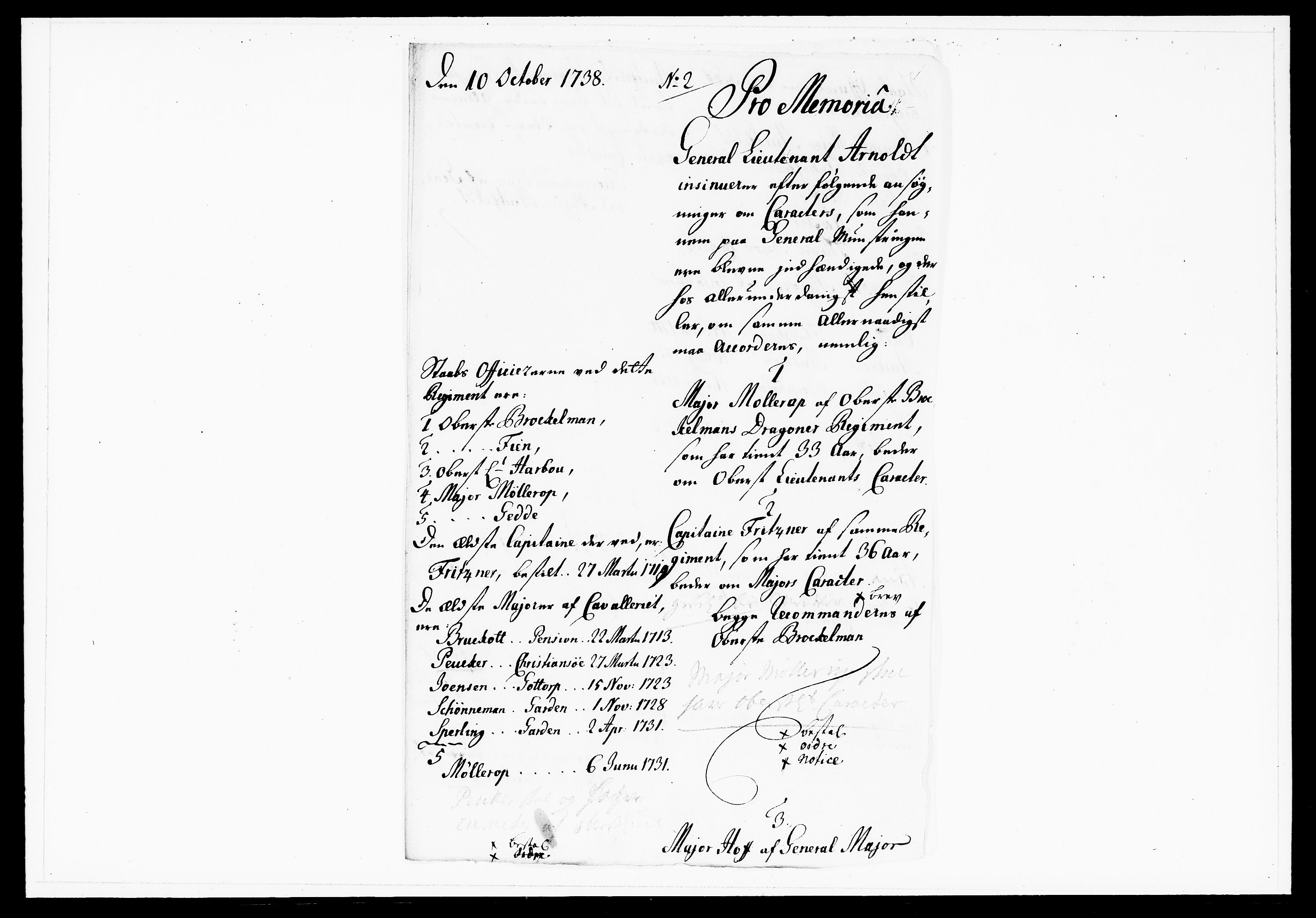 Krigskollegiet, Krigskancelliet, DRA/A-0006/-/1143-1150: Refererede sager, 1738, s. 450