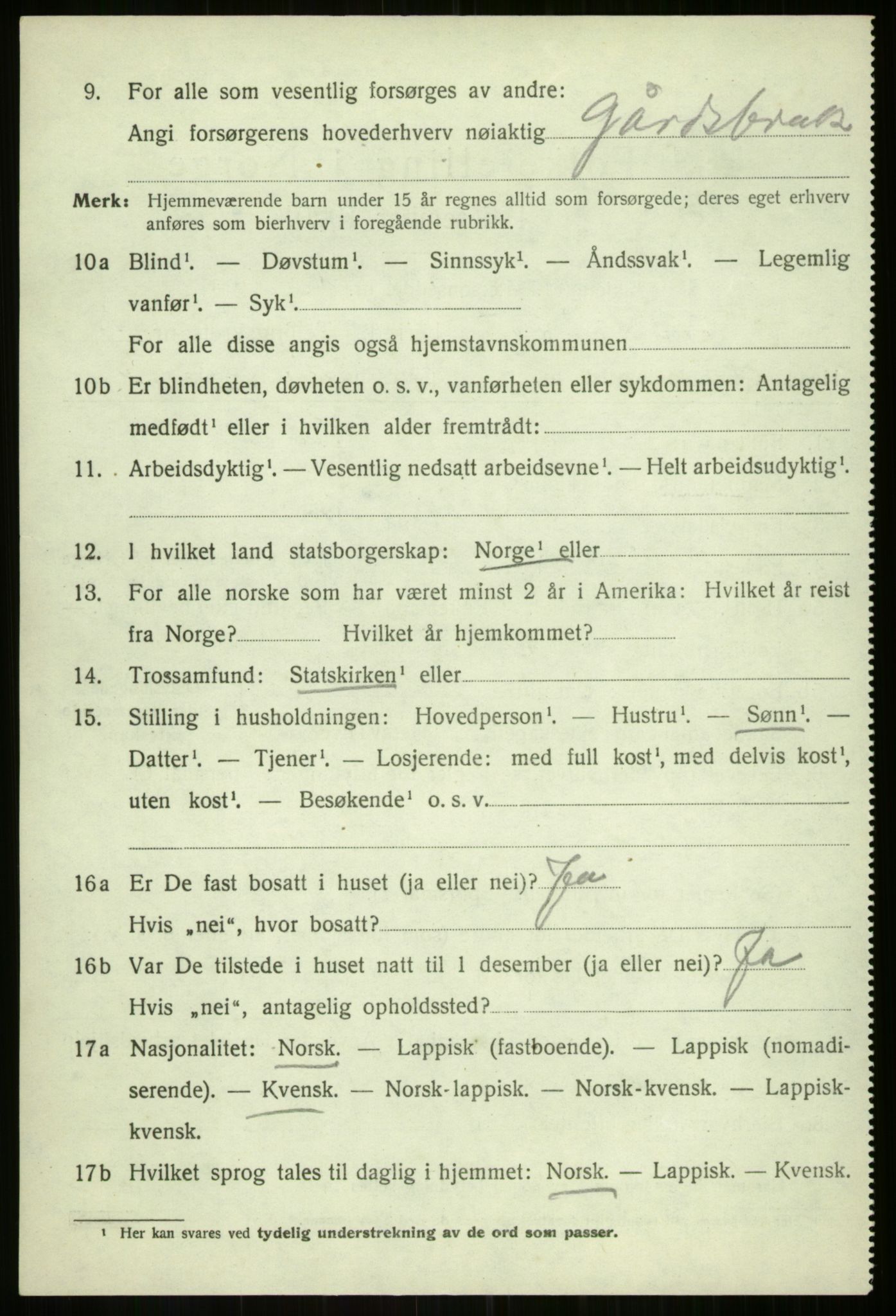 SATØ, Folketelling 1920 for 1933 Balsfjord herred, 1920, s. 3537