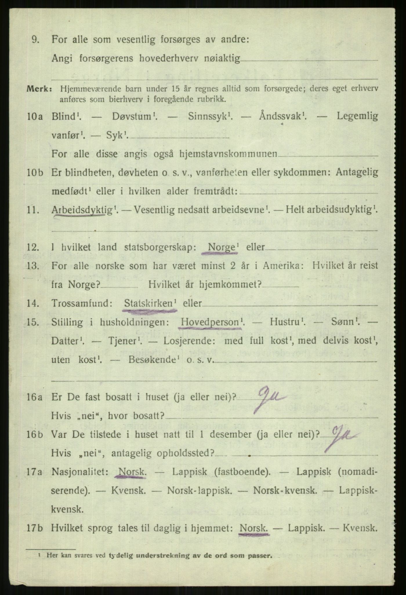 SATØ, Folketelling 1920 for 1938 Lyngen herred, 1920, s. 10420